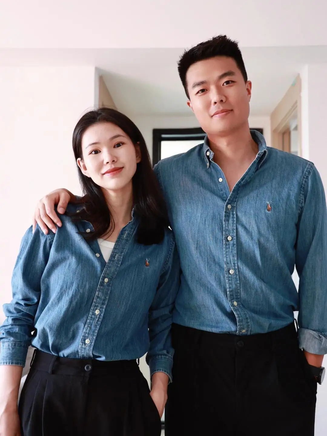 Embroidered Logo Washed Denim Shirt D17524999 — view 50
