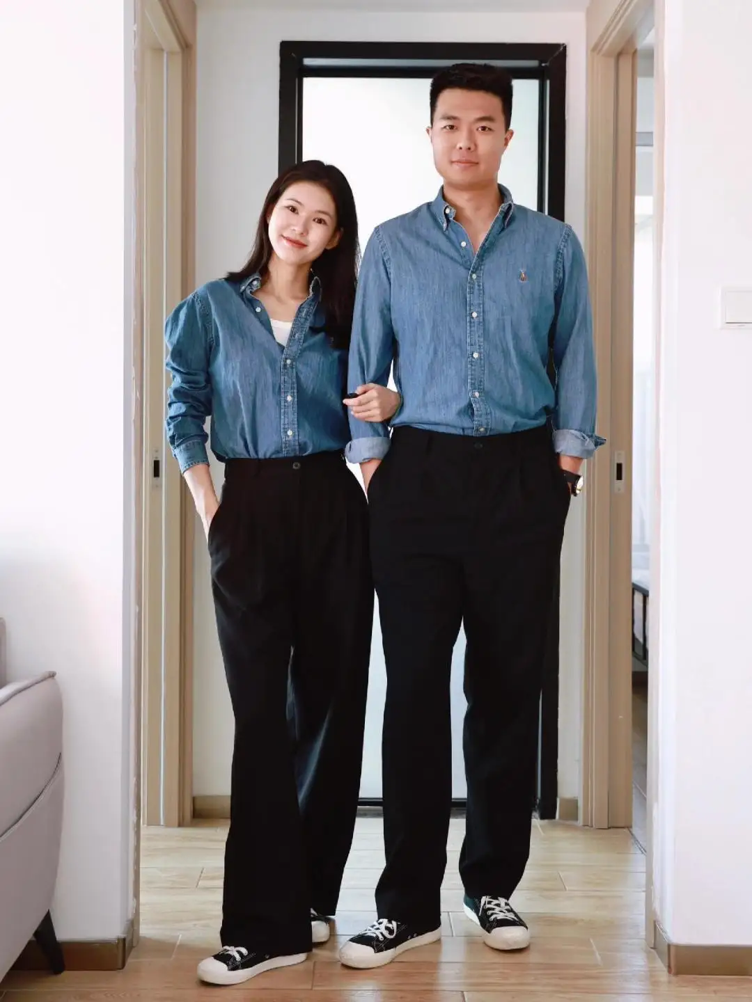 Embroidered Logo Washed Denim Shirt D17524999 — view 53
