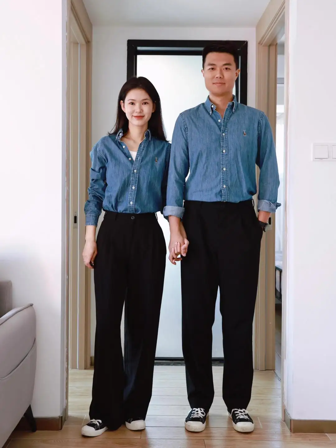 Embroidered Logo Washed Denim Shirt D17524999 — view 56