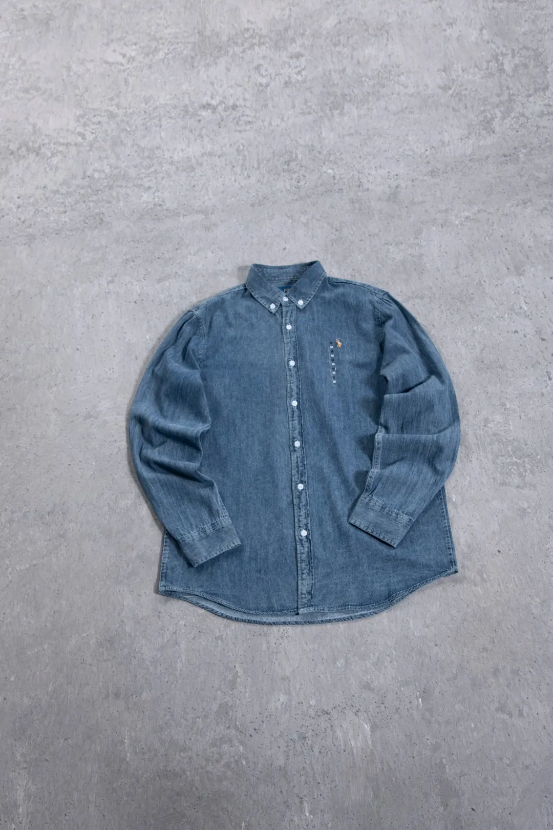 Embroidered Logo Washed Denim Shirt D17524999 — view 64