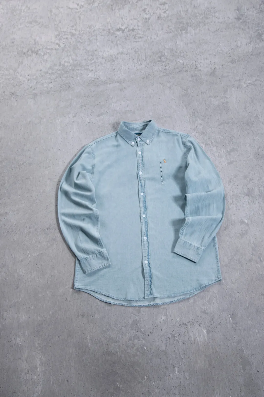 Embroidered Logo Washed Denim Shirt D17524999 — view 66