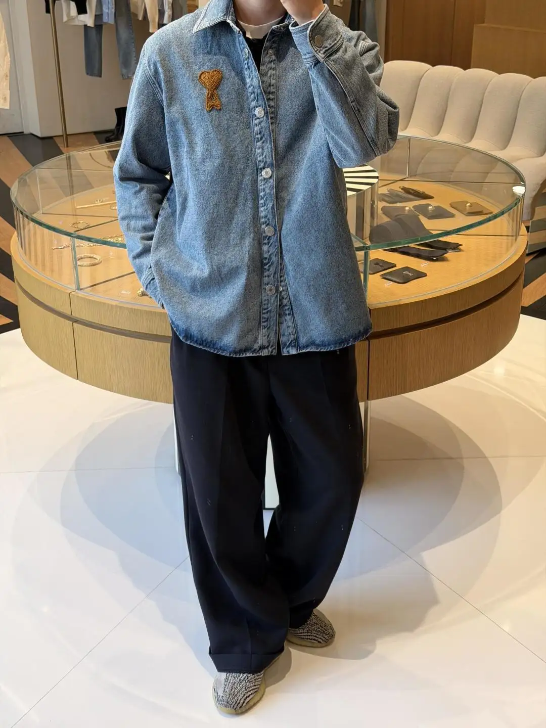 Ami de Coeur Embroidered Denim Shirt D19524998 — view 8