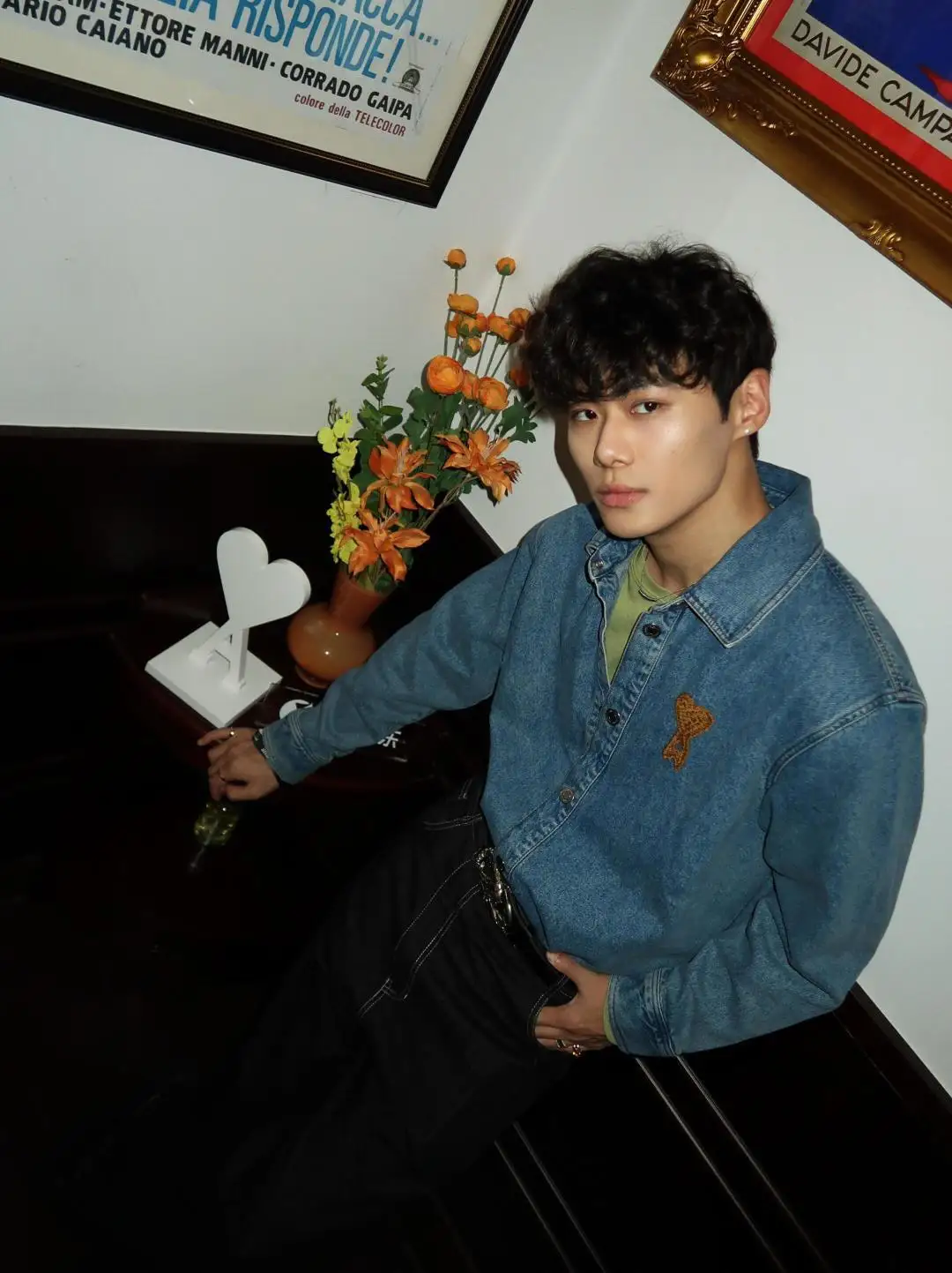 Ami de Coeur Embroidered Denim Shirt D19524998 — view 13