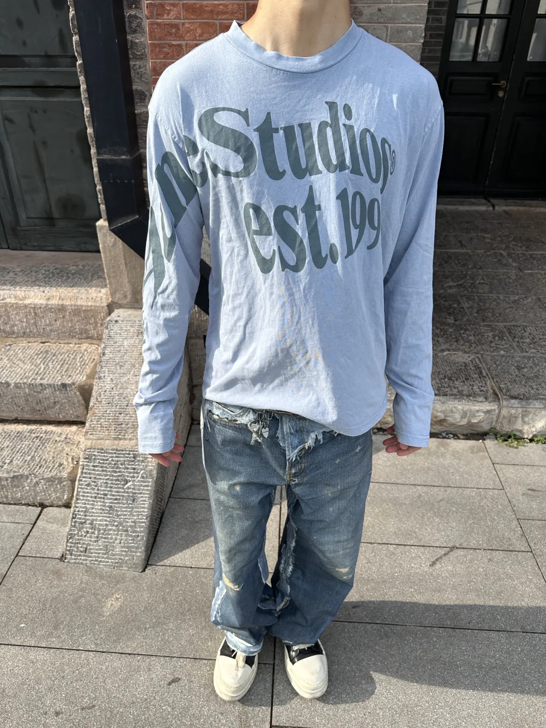 Logo-Print Cotton Long-Sleeve T-Shirt D13025002 — view 22