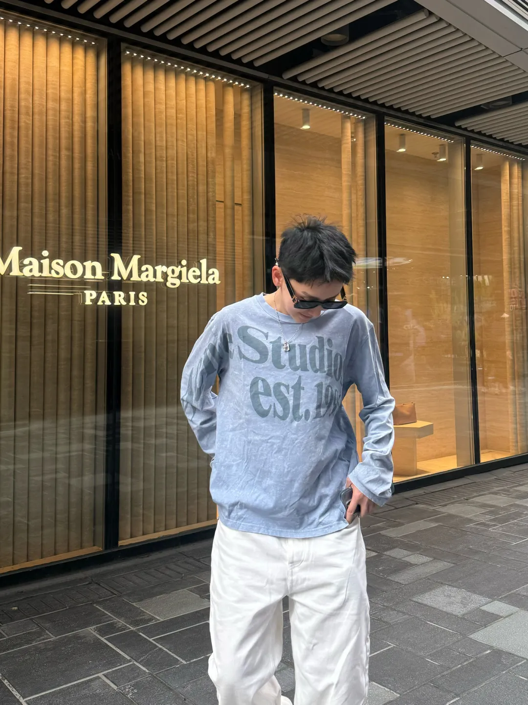 Logo-Print Cotton Long-Sleeve T-Shirt D13025002 — view 39