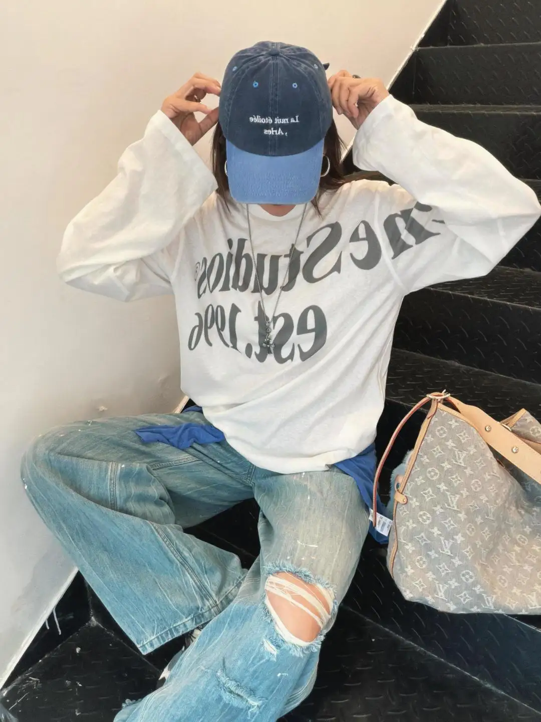Logo-Print Cotton Long-Sleeve T-Shirt D13025002 — view 49