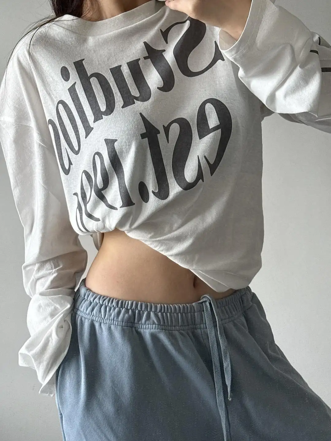 Logo-Print Cotton Long-Sleeve T-Shirt D13025002 — view 65