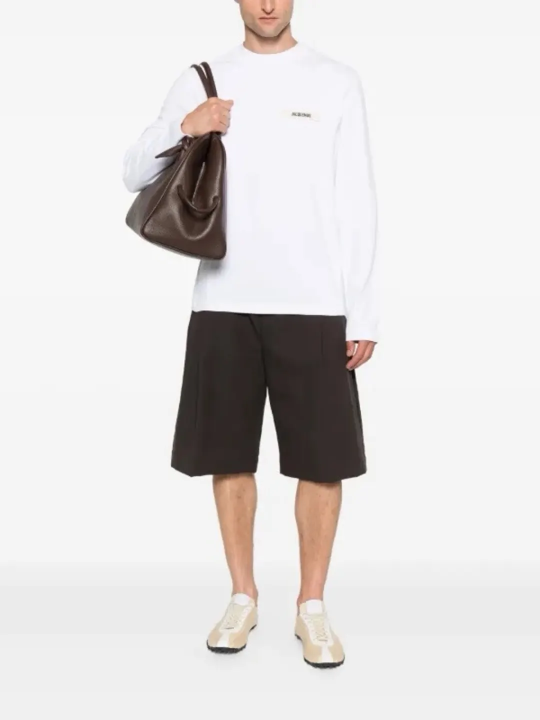 Logo-Patch Long-Sleeve Cotton T-Shirt D13024991 — view 25