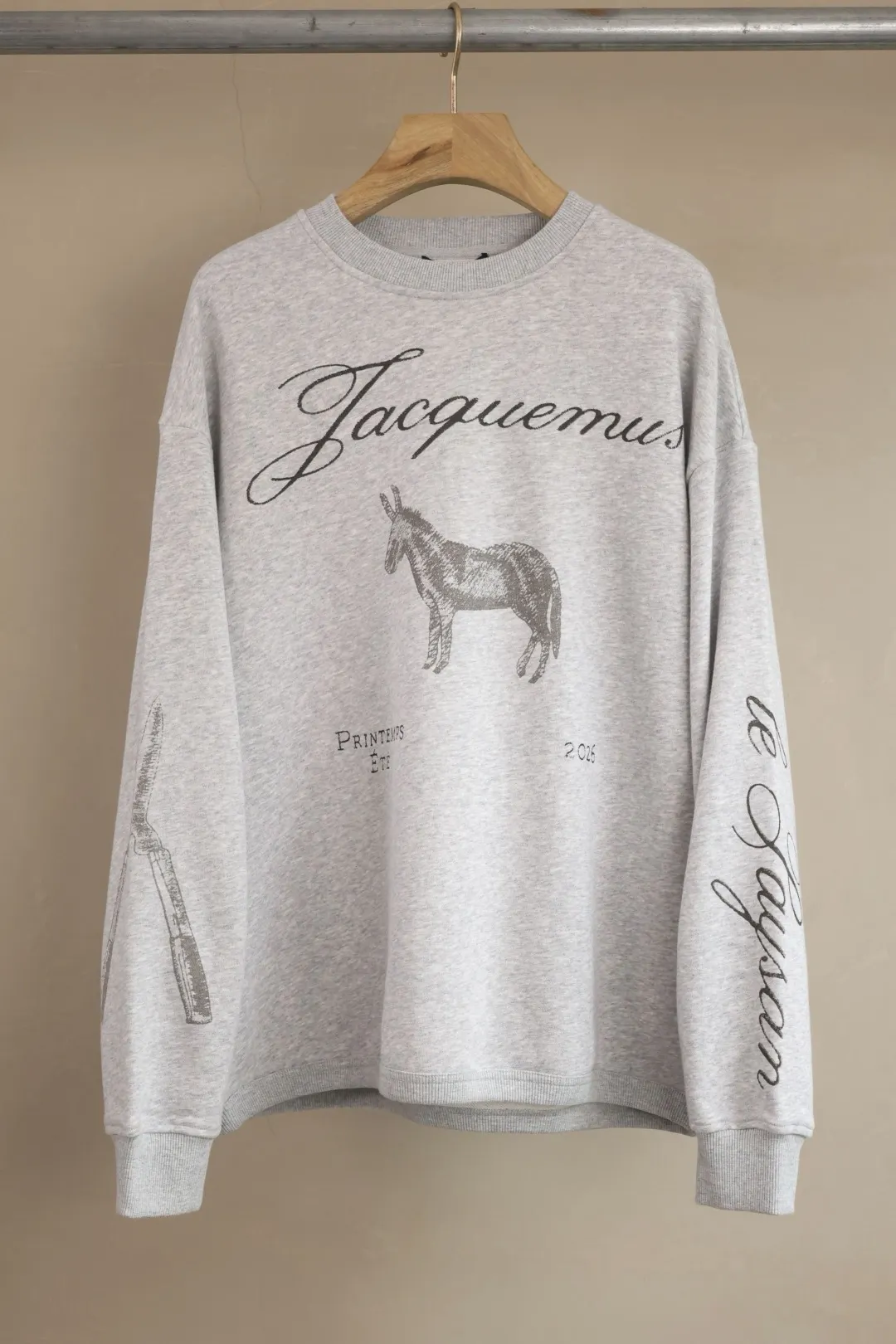 Donkey Sketch Print Crew-Neck Sweatshirt D15025007 — view 3