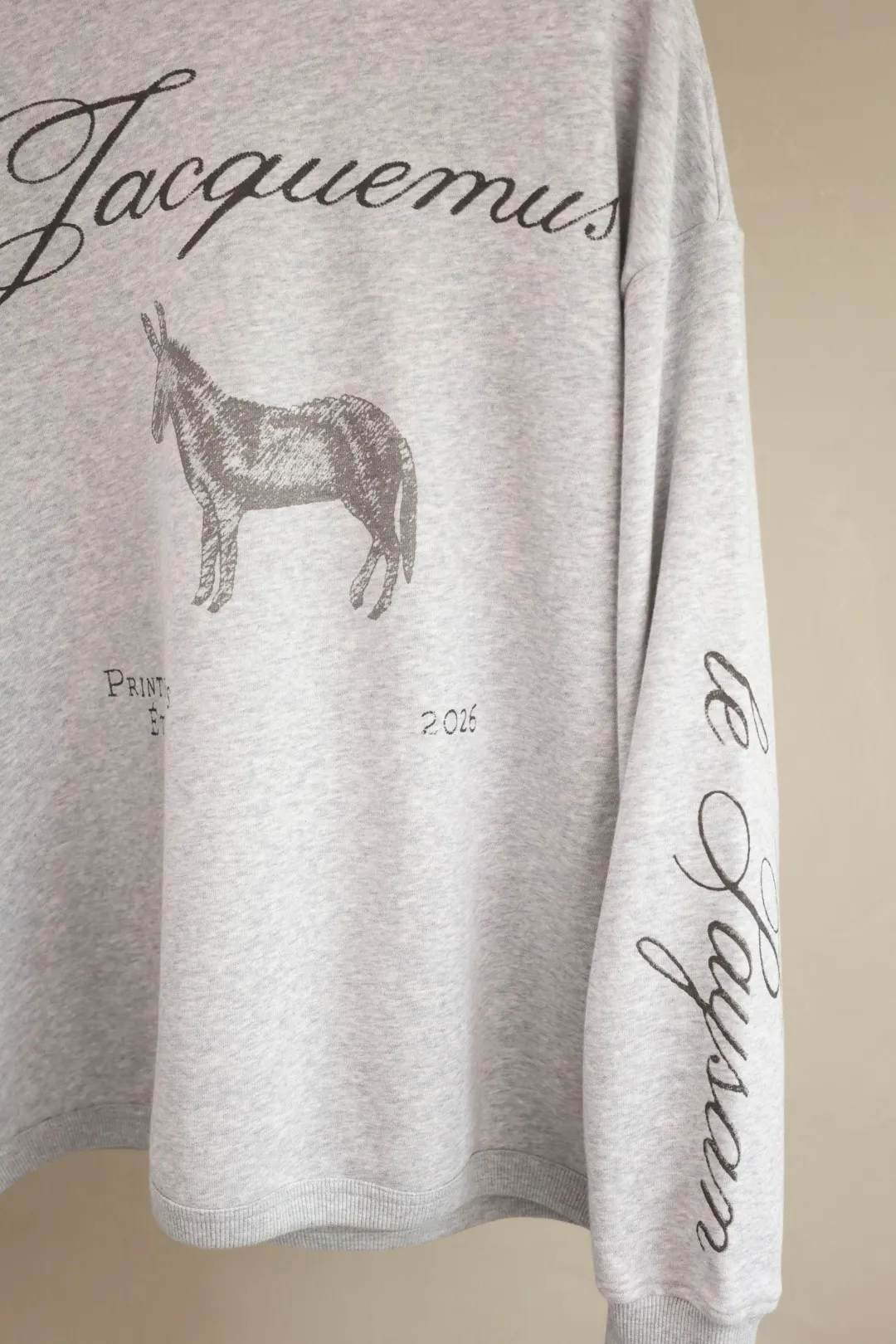 Donkey Sketch Print Crew-Neck Sweatshirt D15025007 — view 4