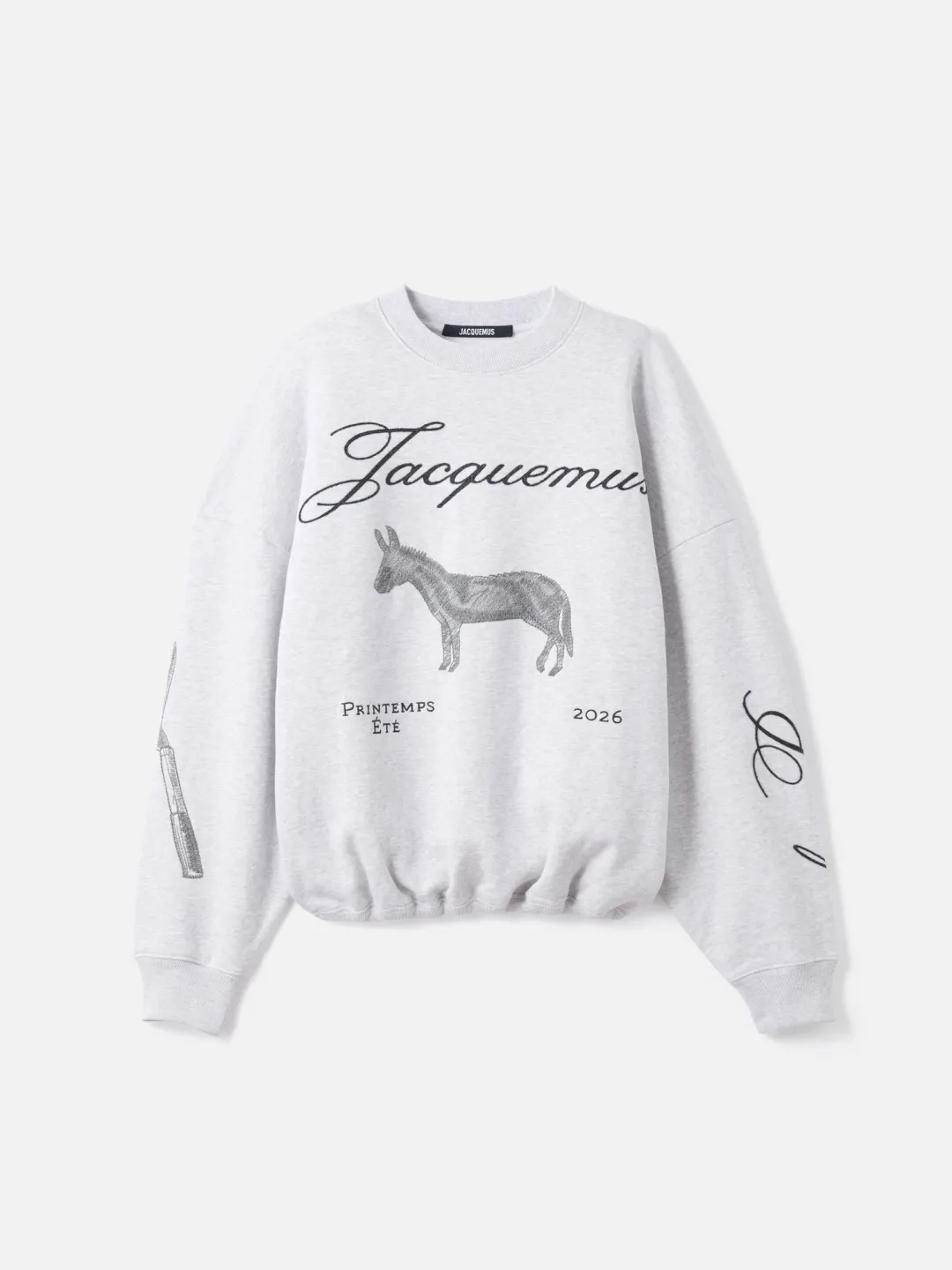 Donkey Sketch Print Crew-Neck Sweatshirt D15025007 — view 30