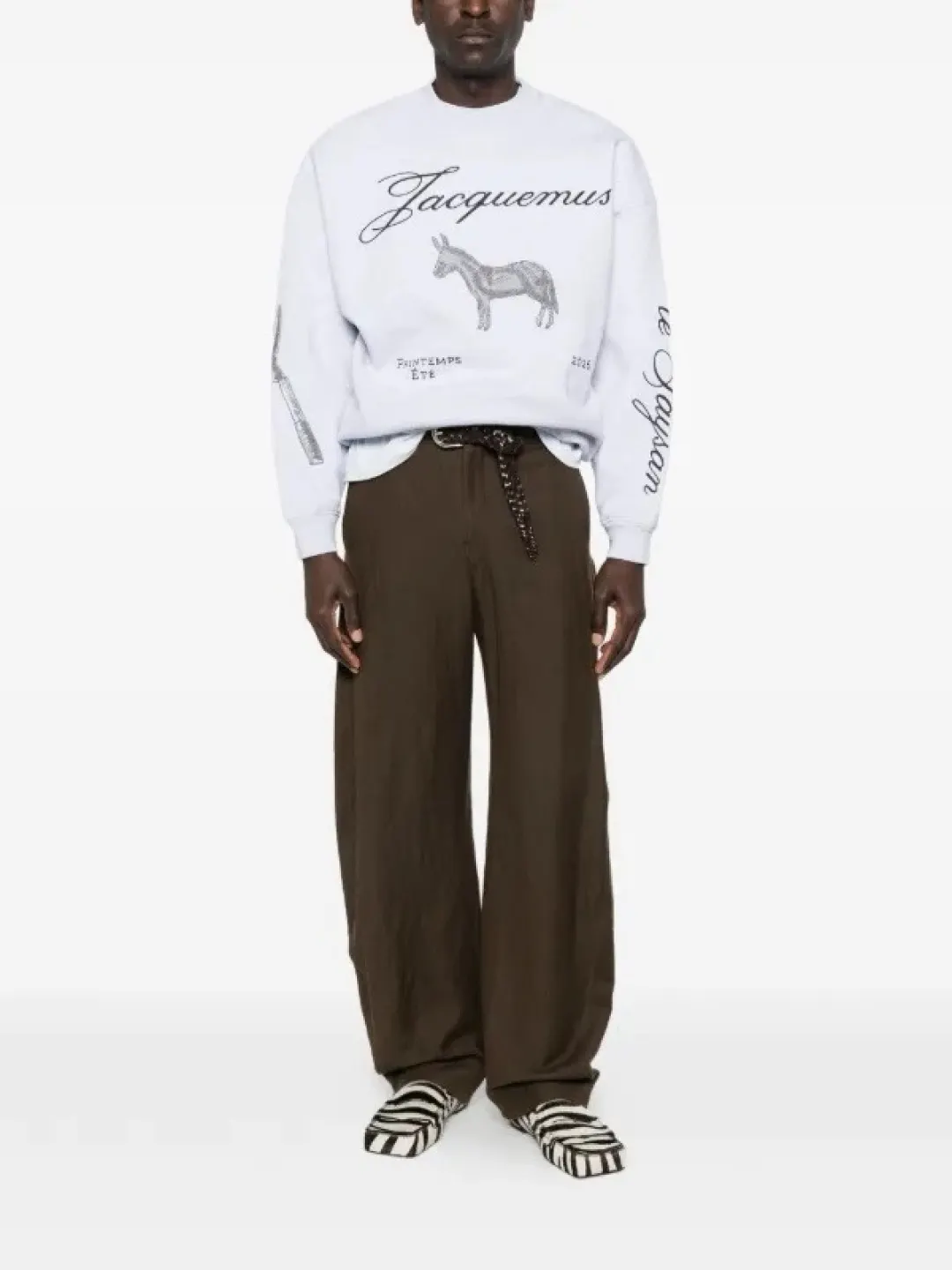 Donkey Sketch Print Crew-Neck Sweatshirt D15025007 — view 34