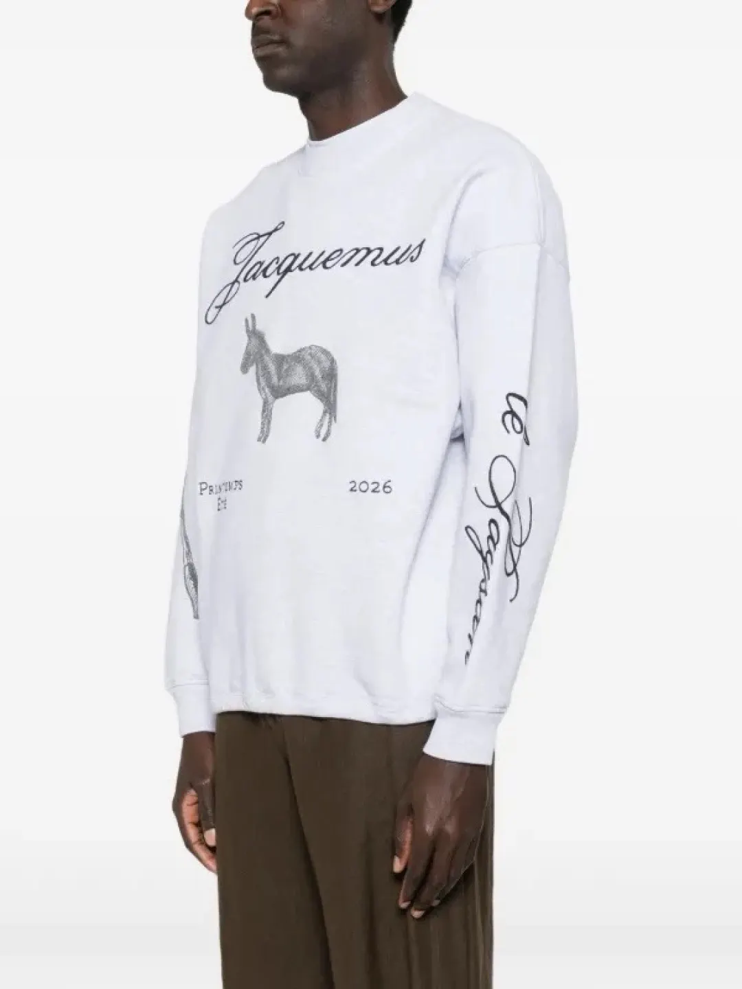 Donkey Sketch Print Crew-Neck Sweatshirt D15025007 — view 35