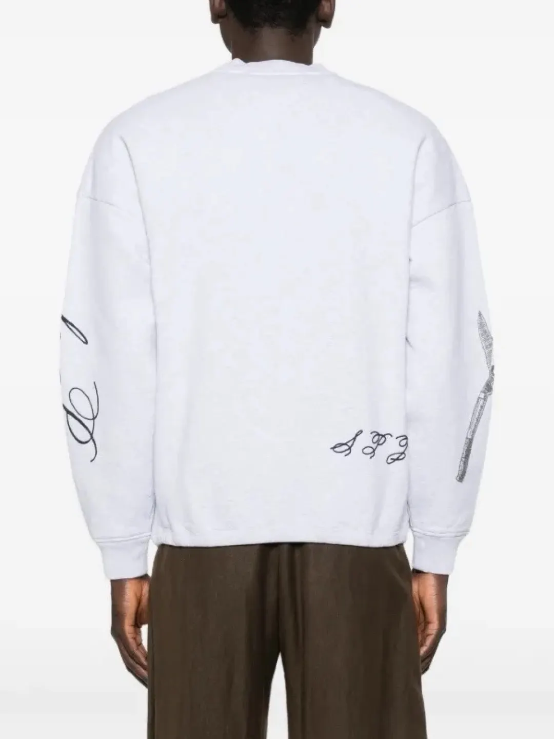 Donkey Sketch Print Crew-Neck Sweatshirt D15025007 — view 36