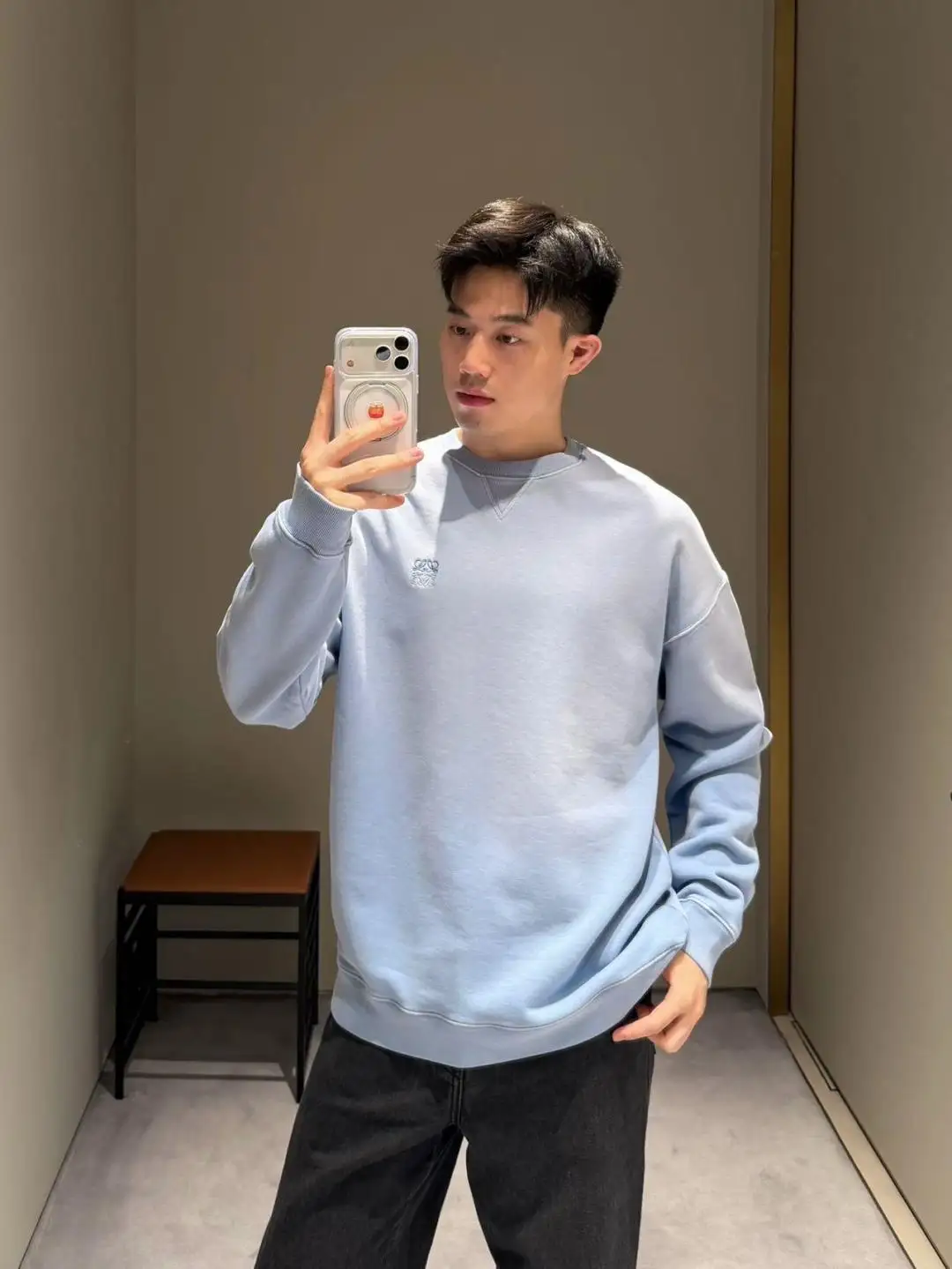 Anagram Embroidered Gradient Sweatshirt D15025008 — view 8