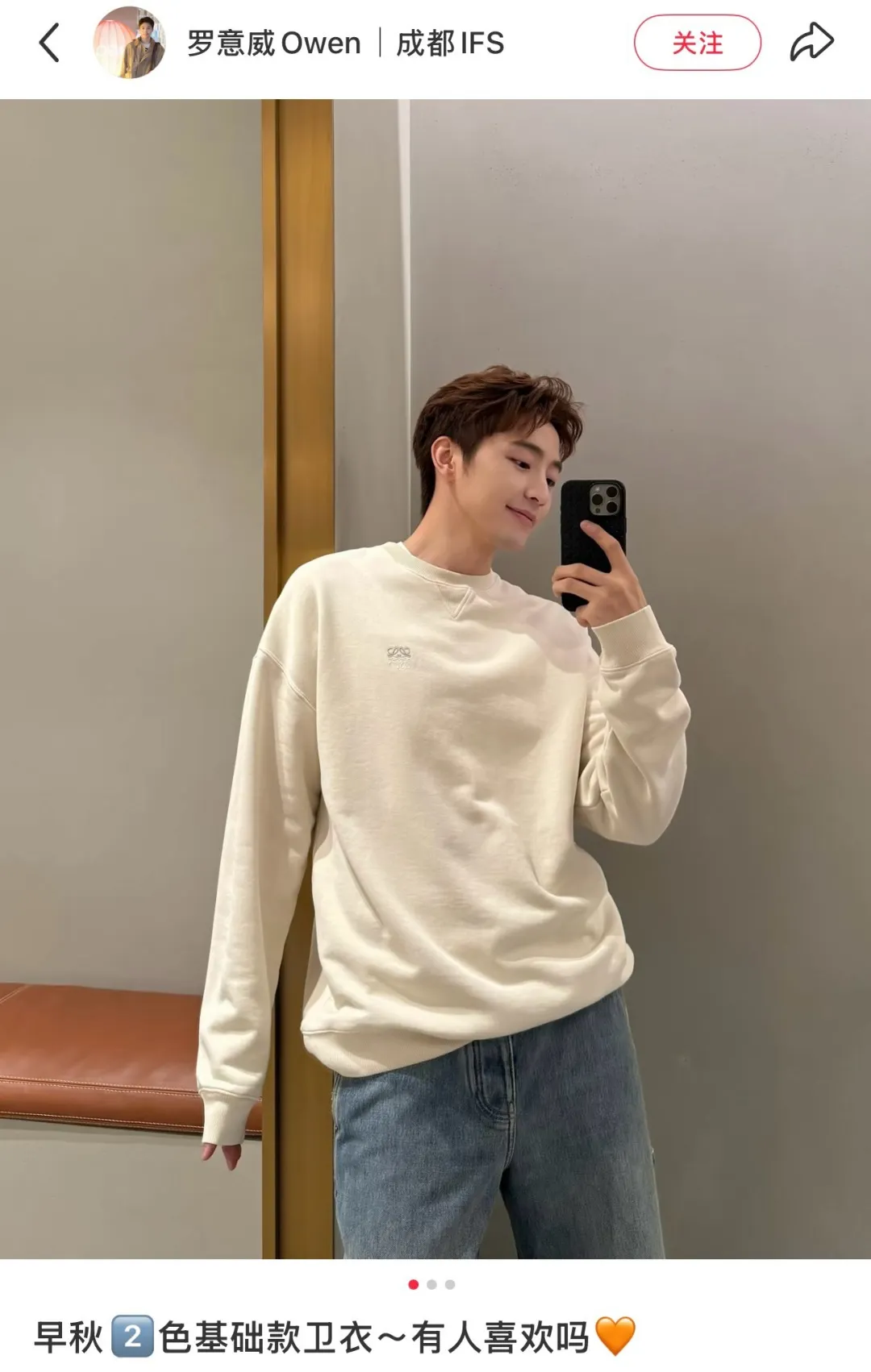 Anagram Embroidered Gradient Sweatshirt D15025008 — view 12