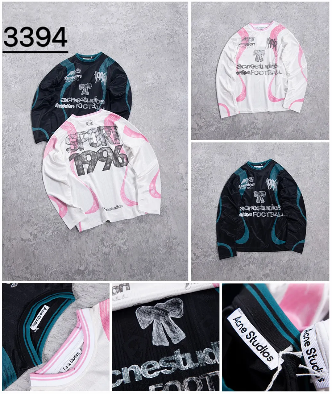 Bow Graphic Jacquard Football Jersey D15025005