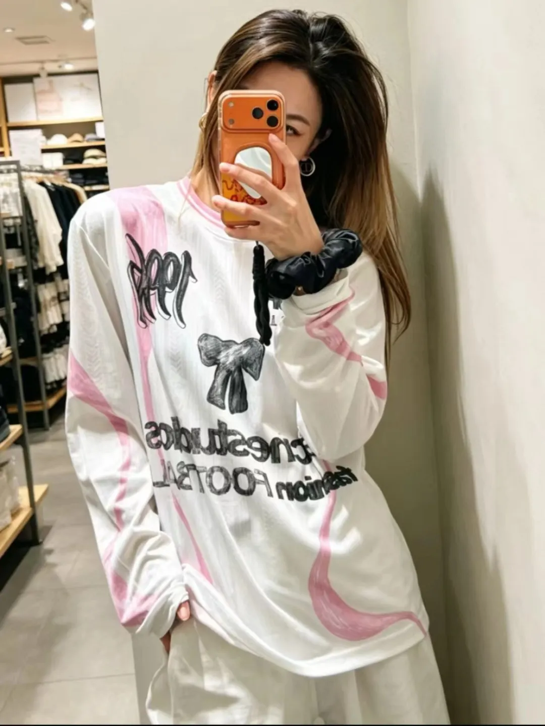 Bow Graphic Jacquard Football Jersey D15025005 — view 67