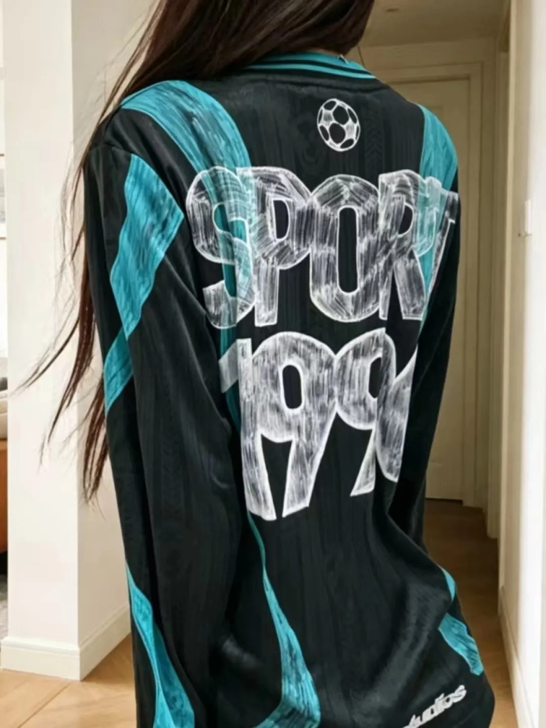 Bow Graphic Jacquard Football Jersey D15025005 — view 68