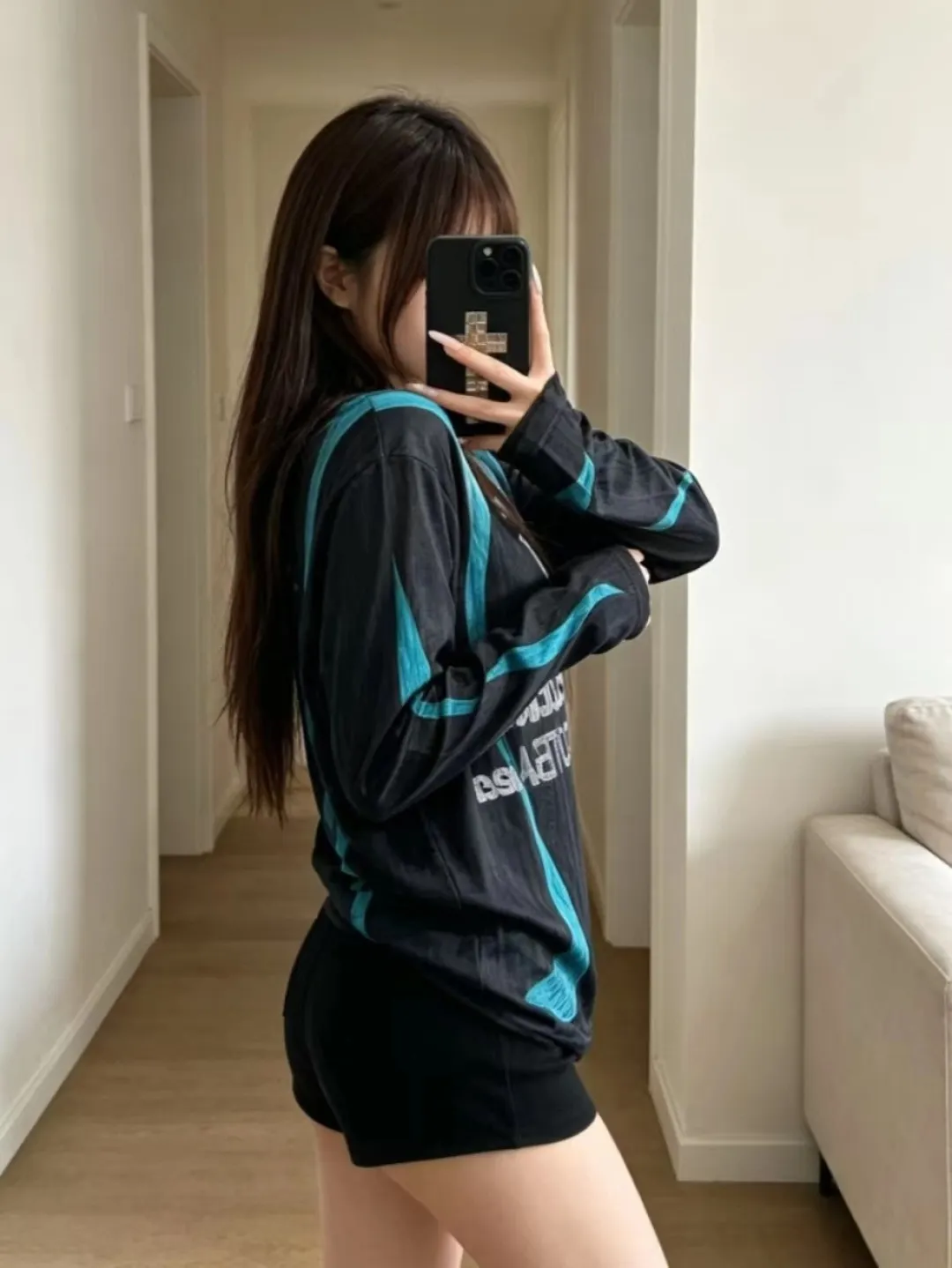 Bow Graphic Jacquard Football Jersey D15025005 — view 69