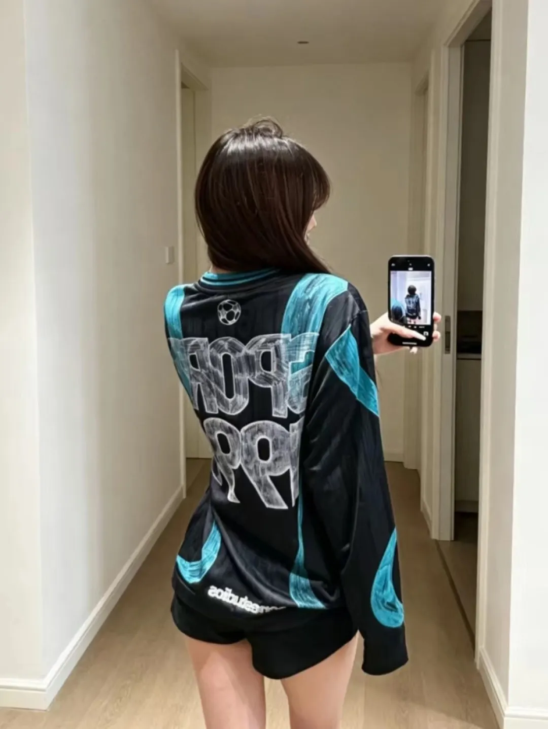 Bow Graphic Jacquard Football Jersey D15025005 — view 70