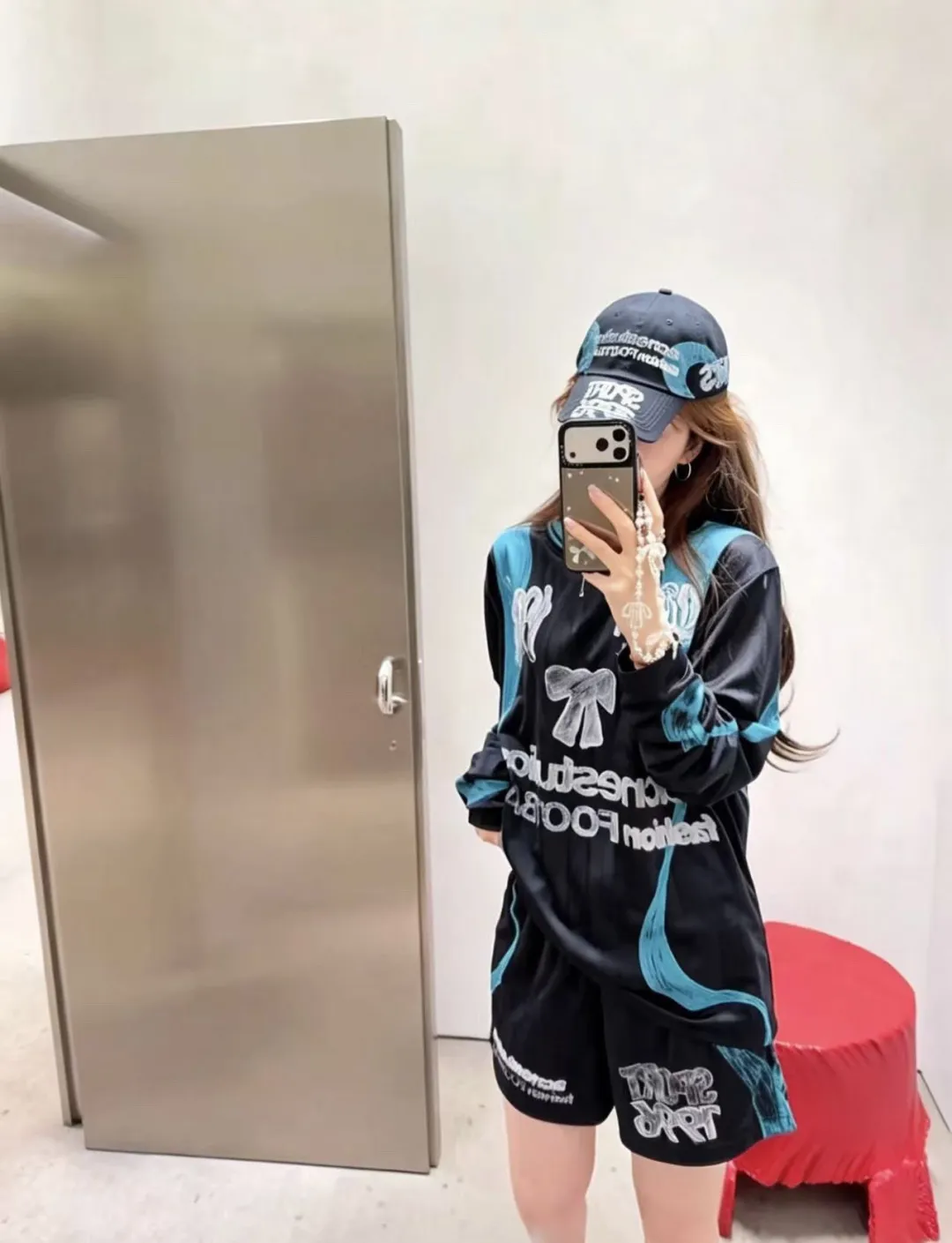 Bow Graphic Jacquard Football Jersey D15025005 — view 73