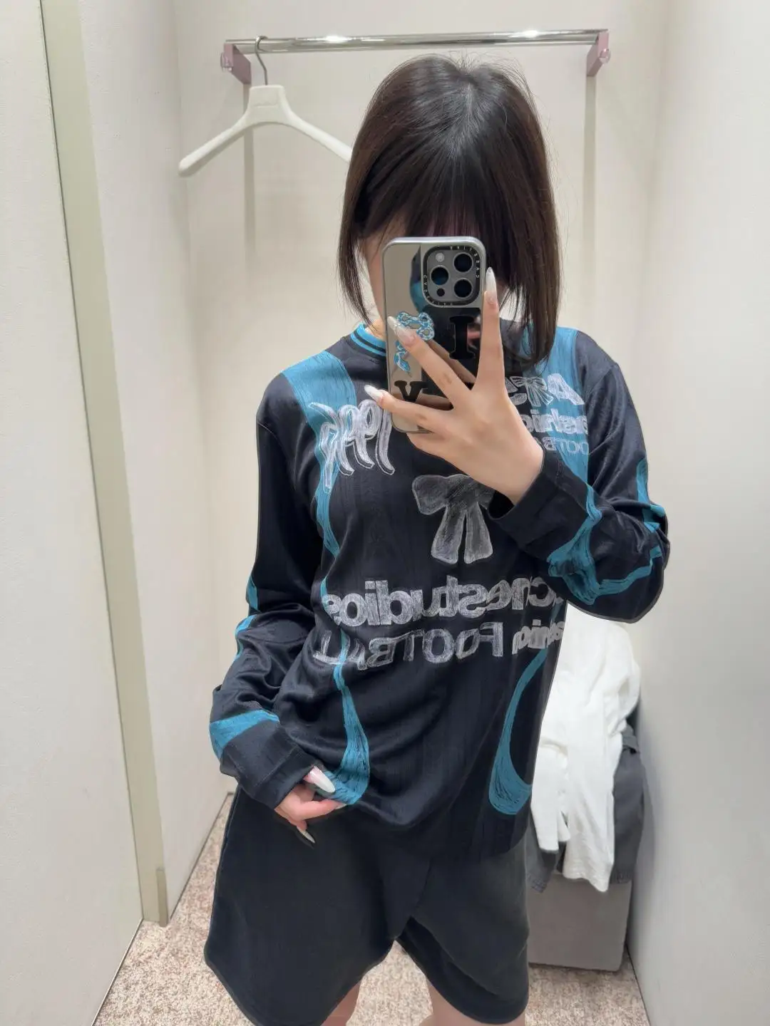 Bow Graphic Jacquard Football Jersey D15025005 — view 86