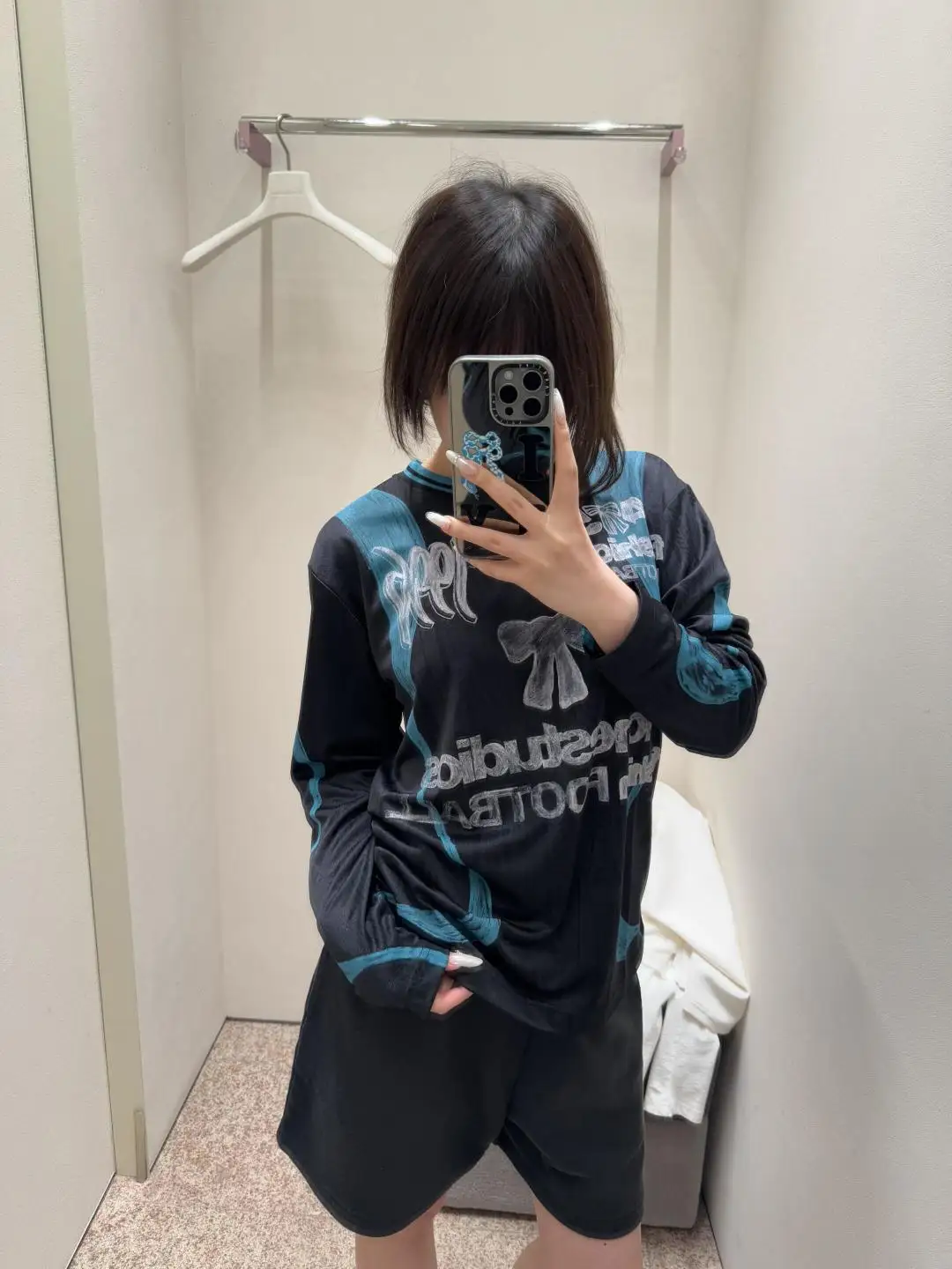 Bow Graphic Jacquard Football Jersey D15025005 — view 87