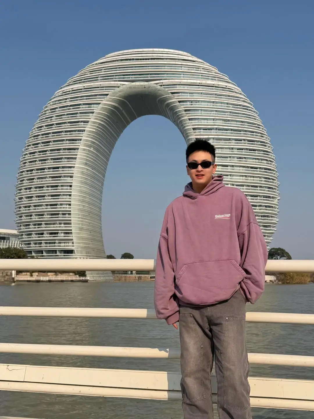 Logo-Print Washed Cotton Hoodie D19525000 — view 23