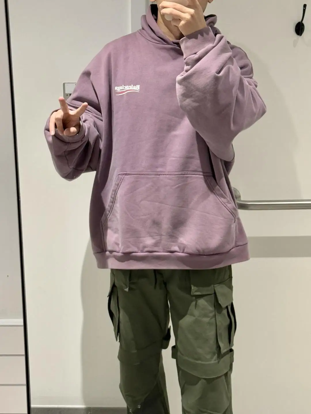 Logo-Print Washed Cotton Hoodie D19525000 — view 25