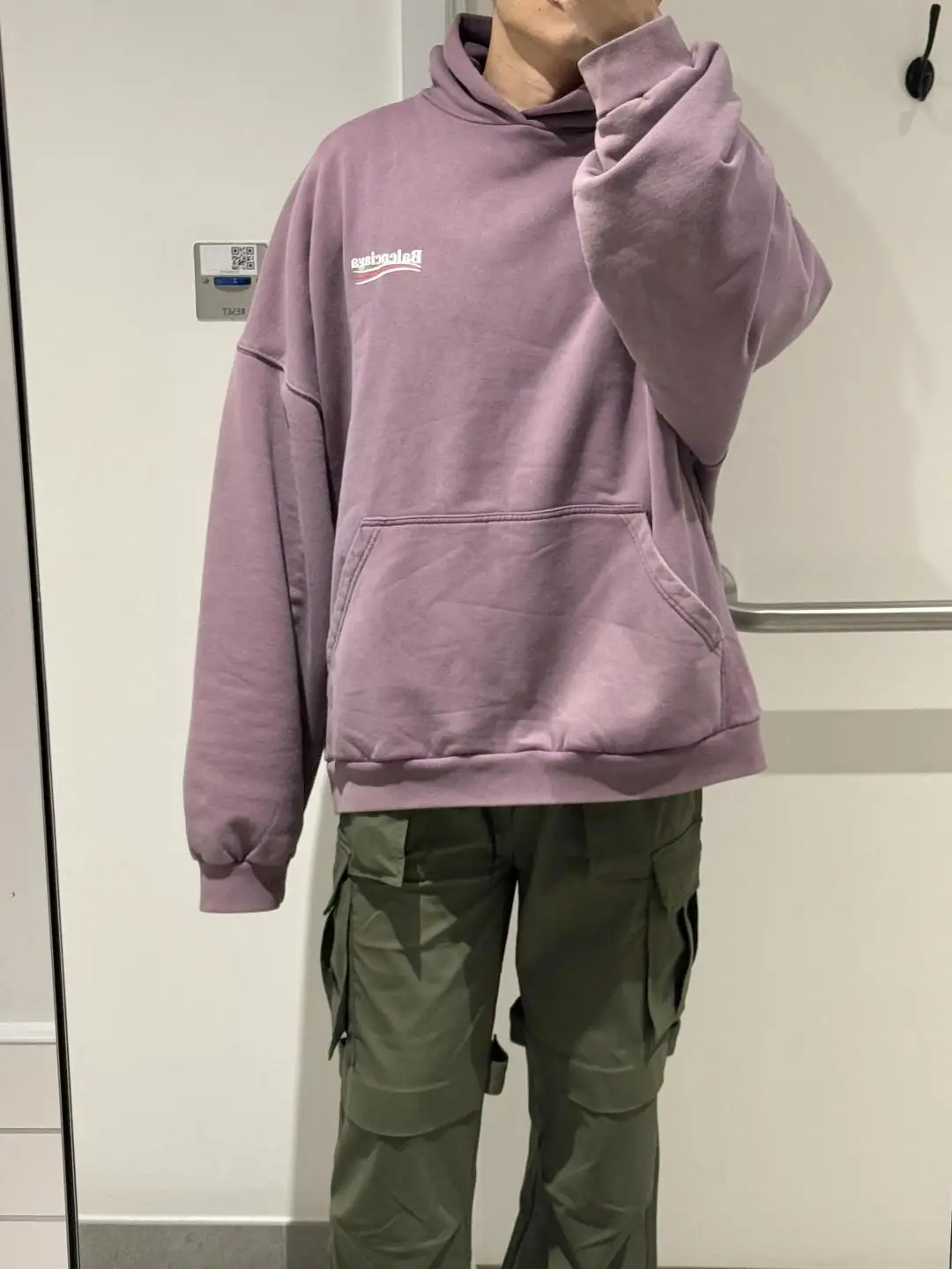 Logo-Print Washed Cotton Hoodie D19525000 — view 26