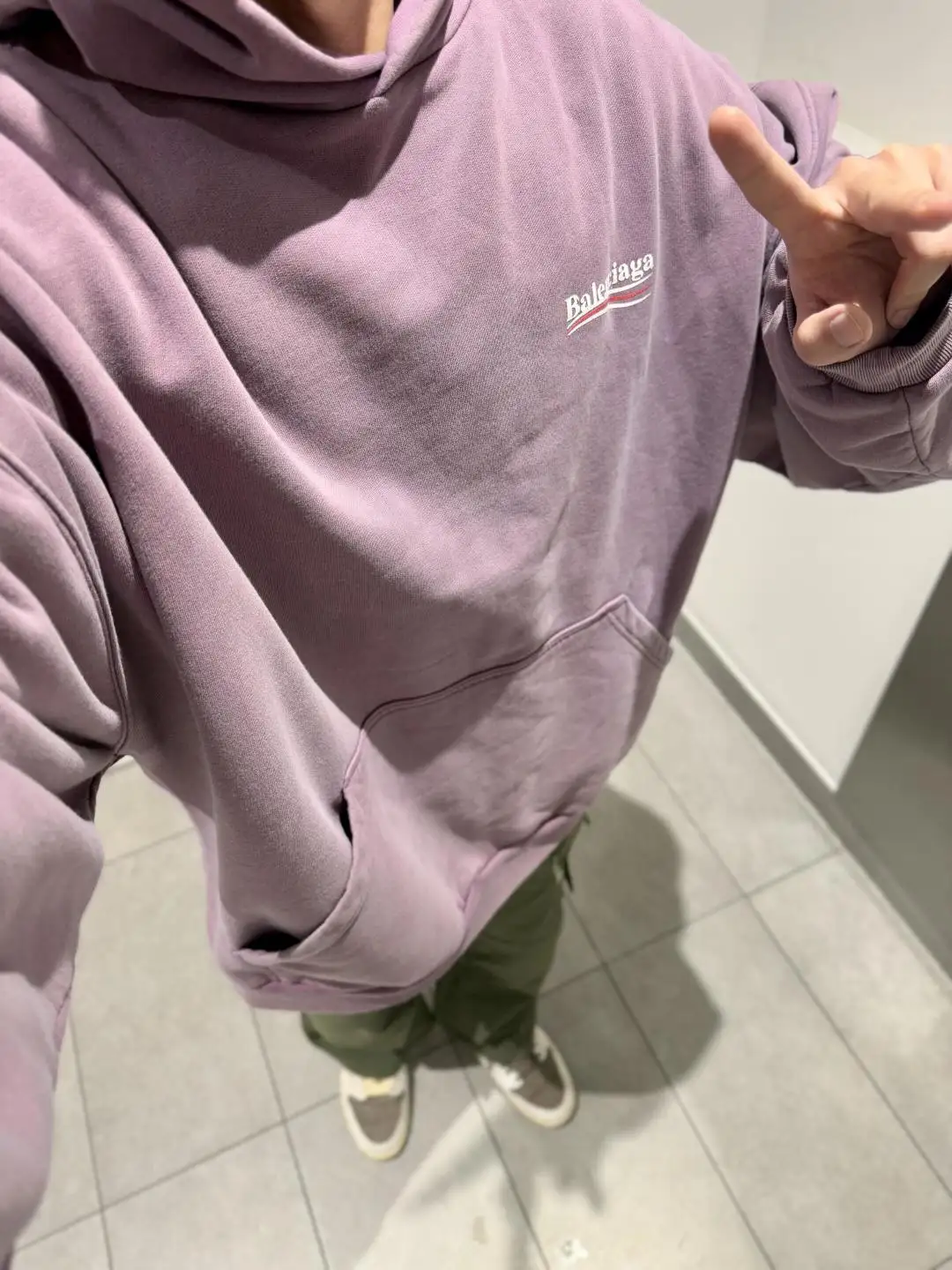 Logo-Print Washed Cotton Hoodie D19525000 — view 29