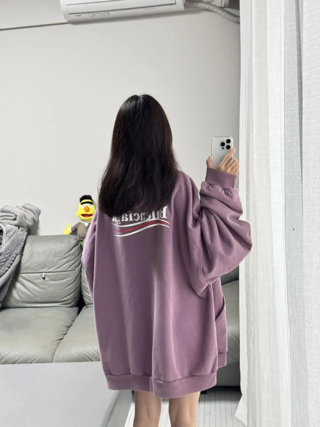 Logo-Print Washed Cotton Hoodie D19525000 — view 38