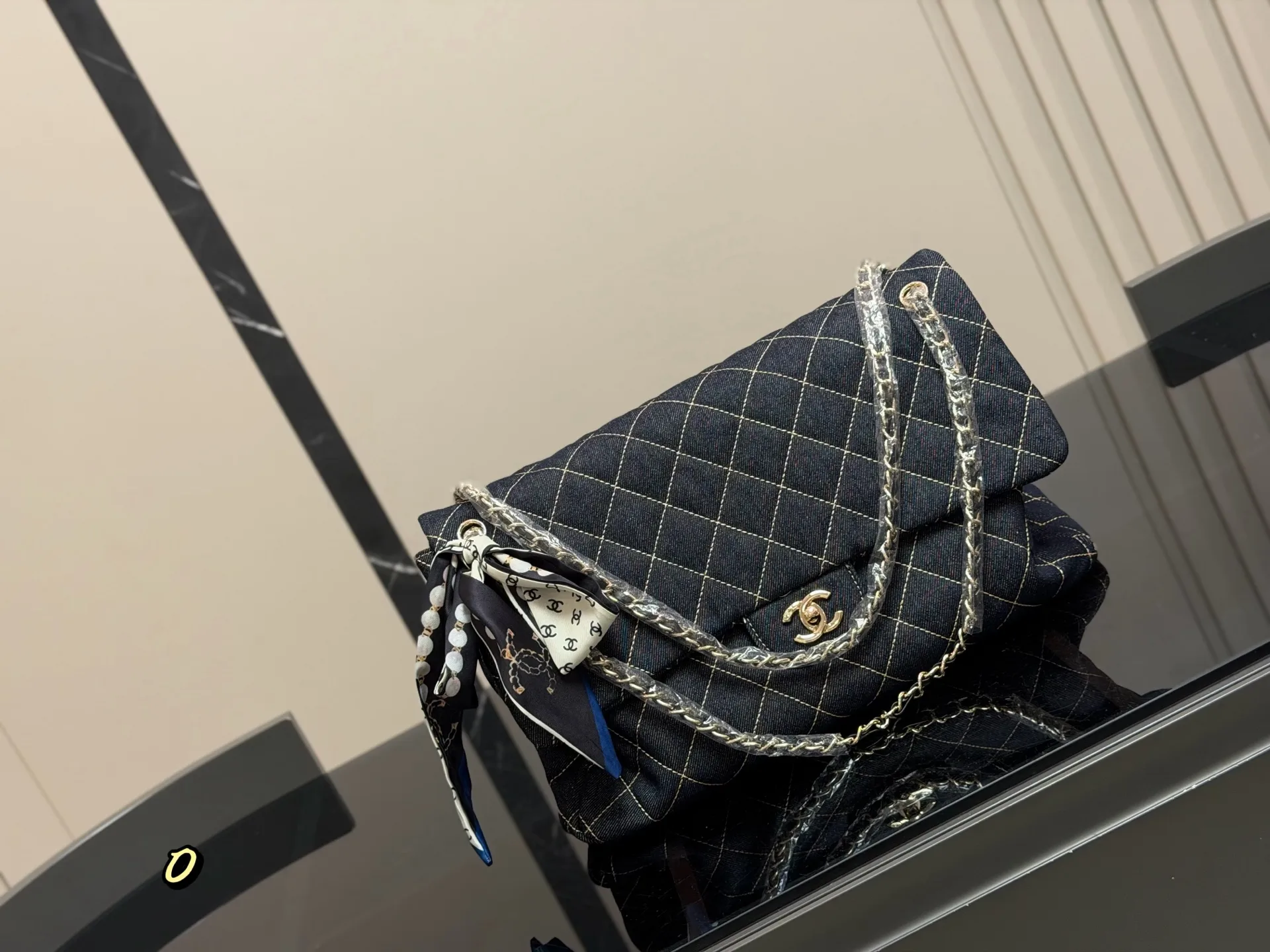Chanel Quilted Denim Flap Bag D34518410 — view 5