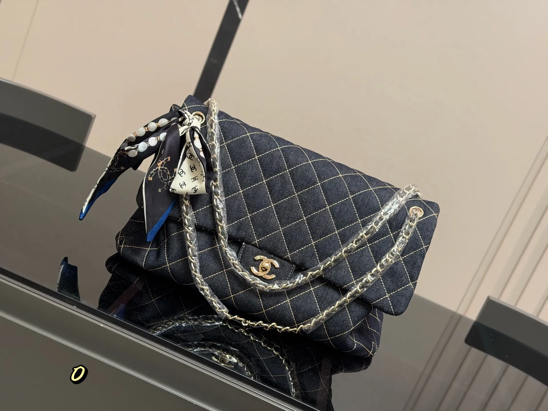 Chanel Quilted Denim Flap Bag D34518410 — view 9