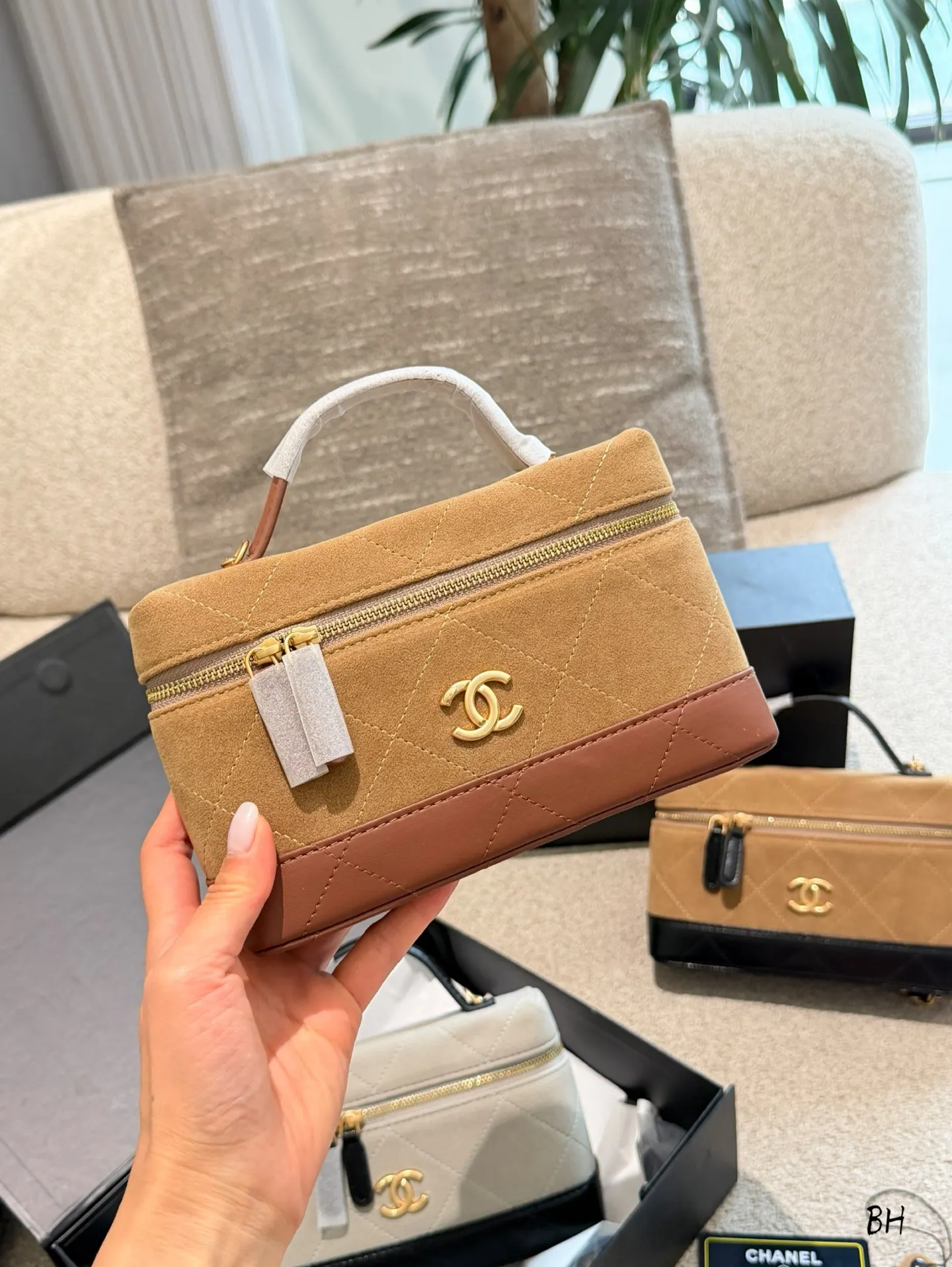 Suede and Lambskin Vanity Case Bag D35518148 — view 2