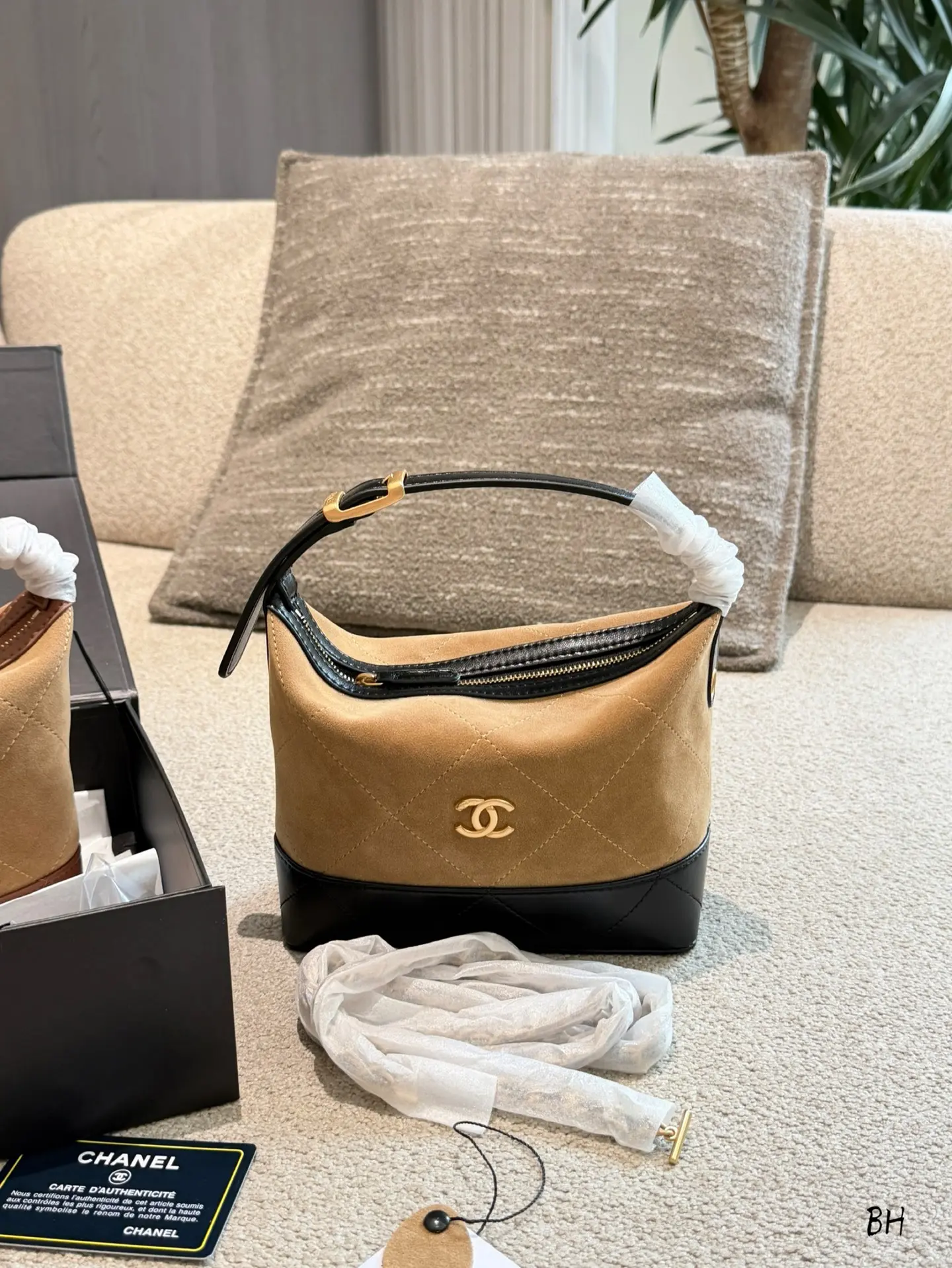 Chanel 26S Suede Lunchbox Bag D35518150 — view 2