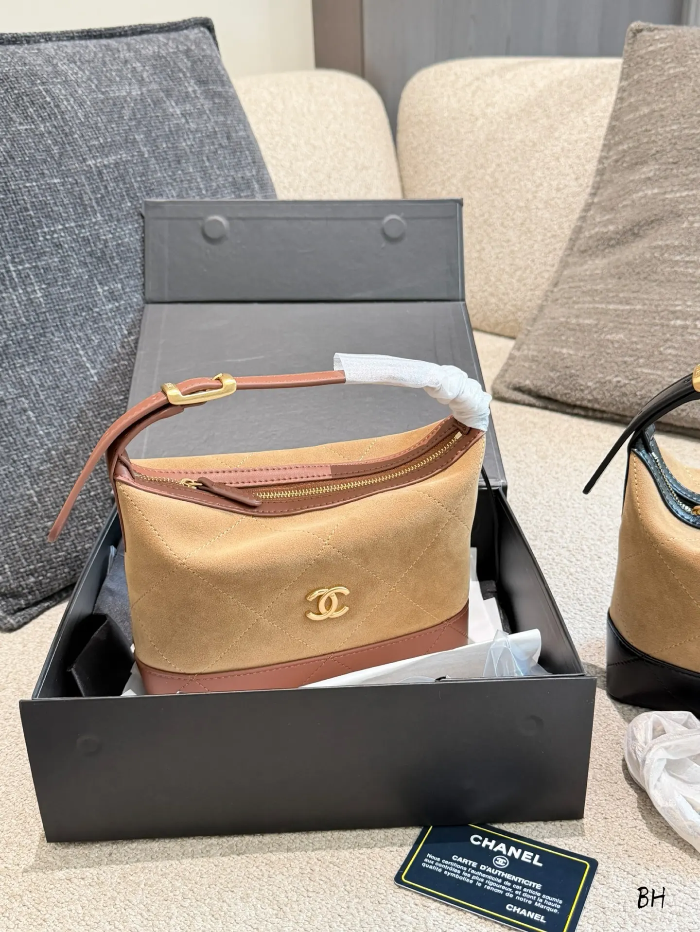 Chanel 26S Suede Lunchbox Bag D35518150 — view 3