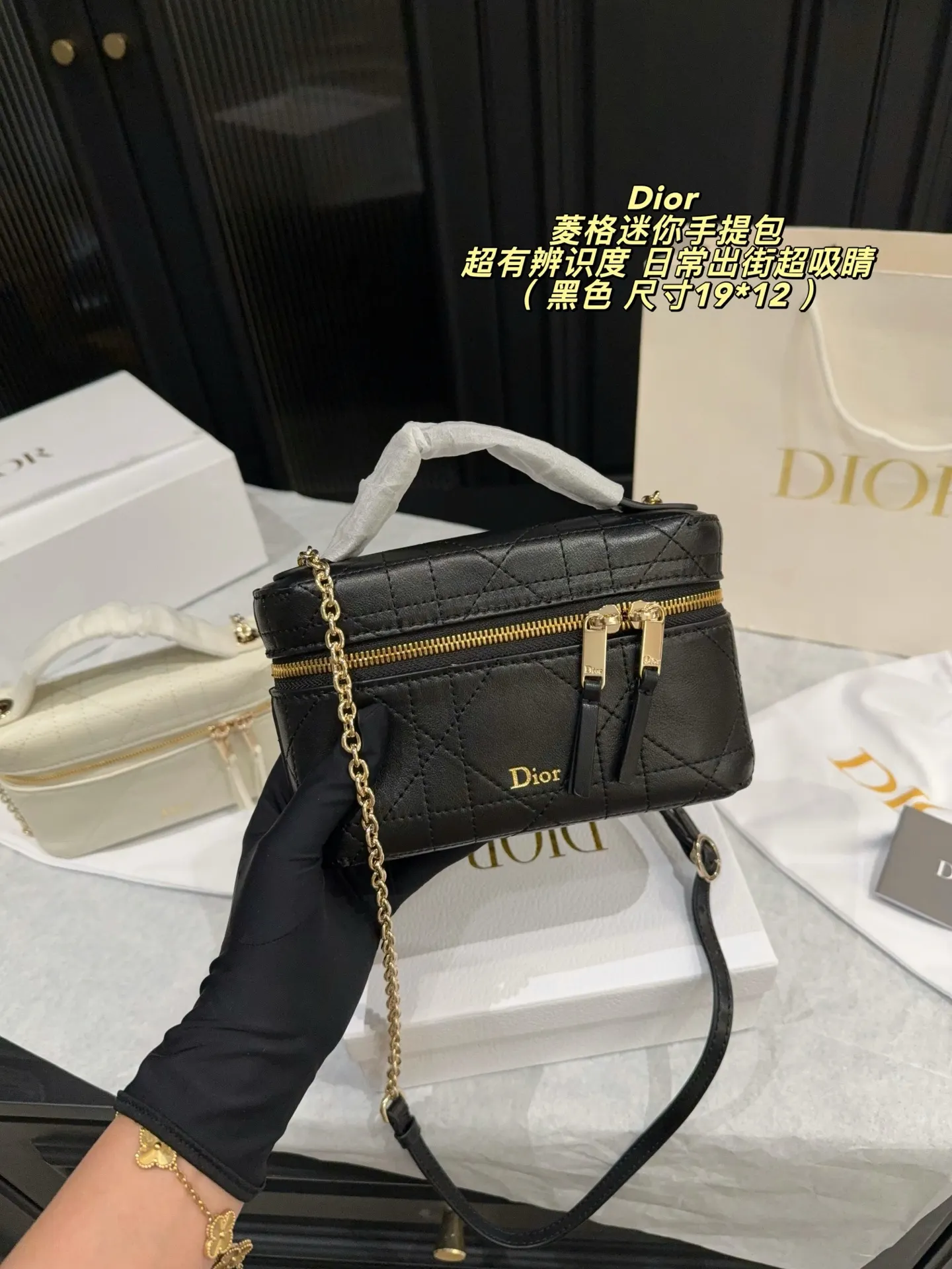 Dior Quilted Mini Top-Handle Bag D36517855 — view 15