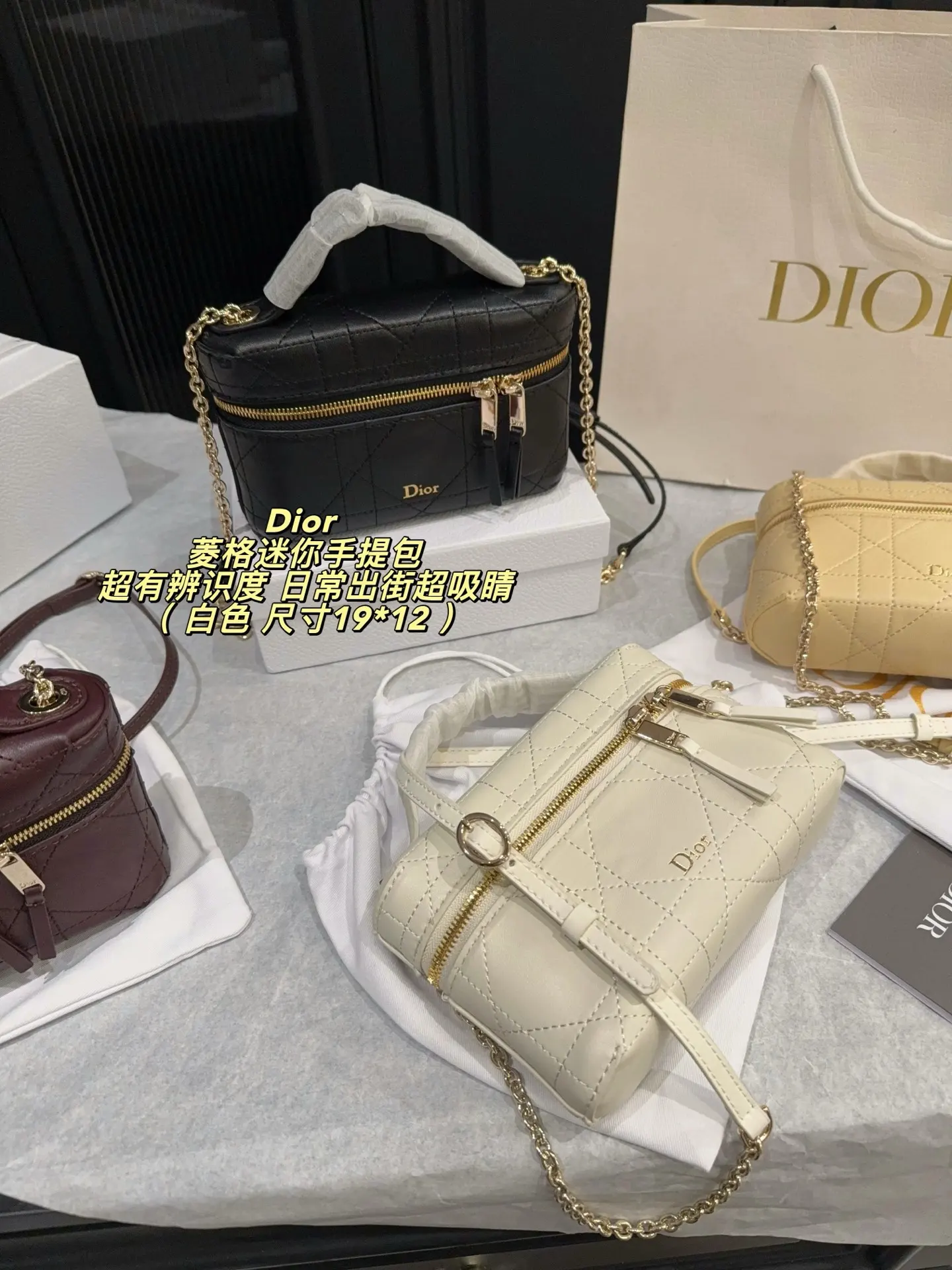 Dior Quilted Mini Top-Handle Bag D36517855 — view 2