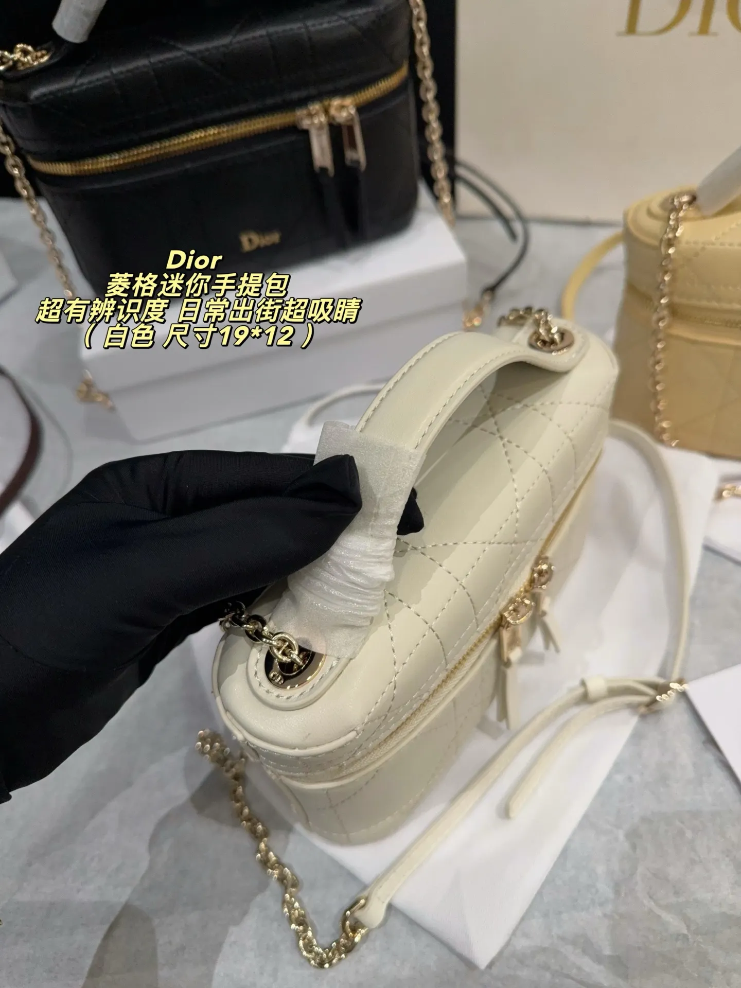 Dior Quilted Mini Top-Handle Bag D36517855 — view 6