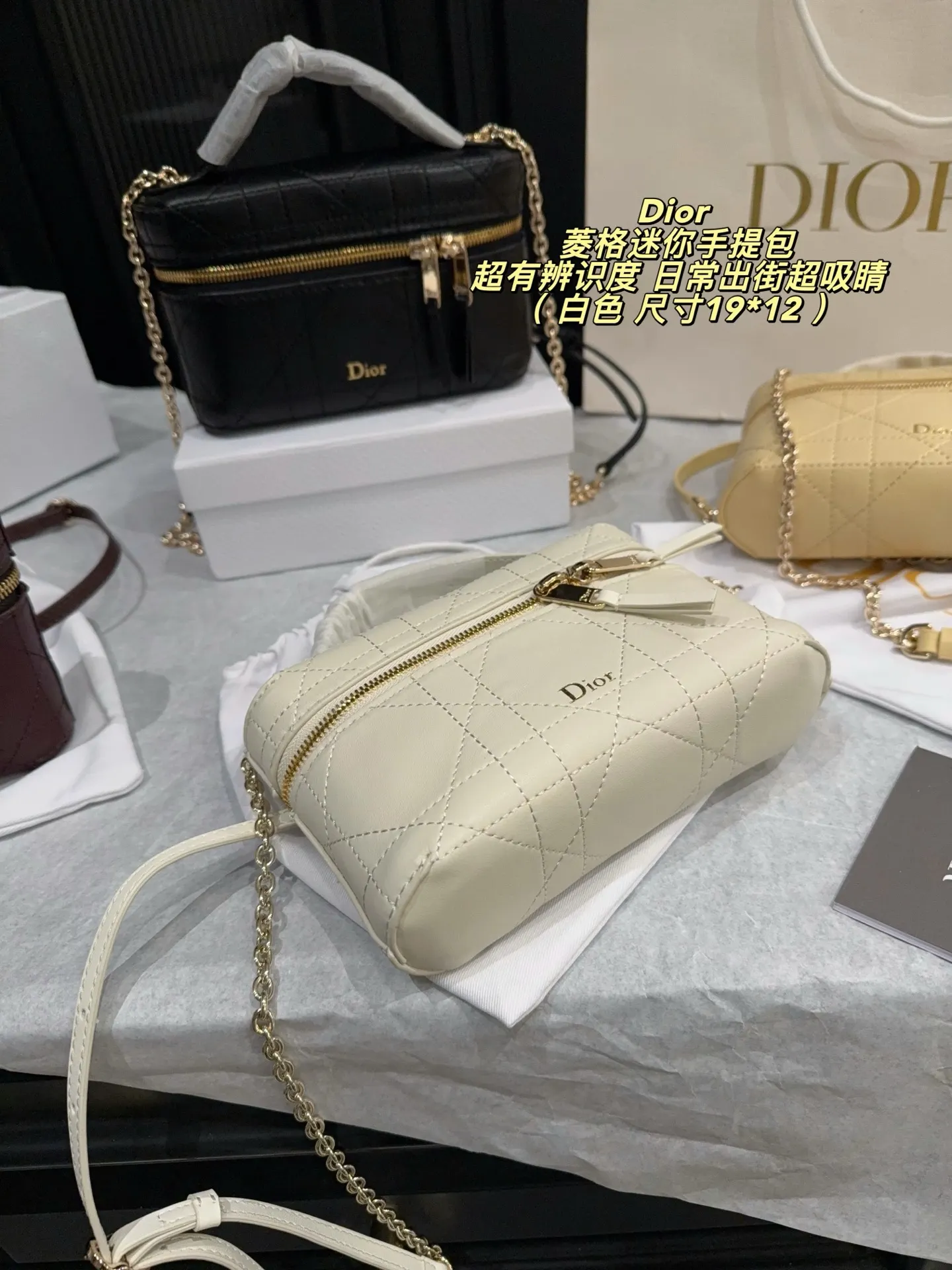 Dior Quilted Mini Top-Handle Bag D36517855 — view 8
