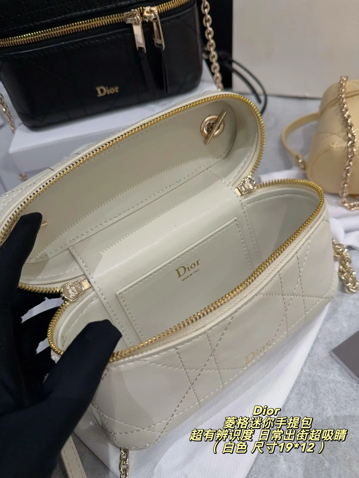 Dior Quilted Mini Top-Handle Bag D36517855 — view 9