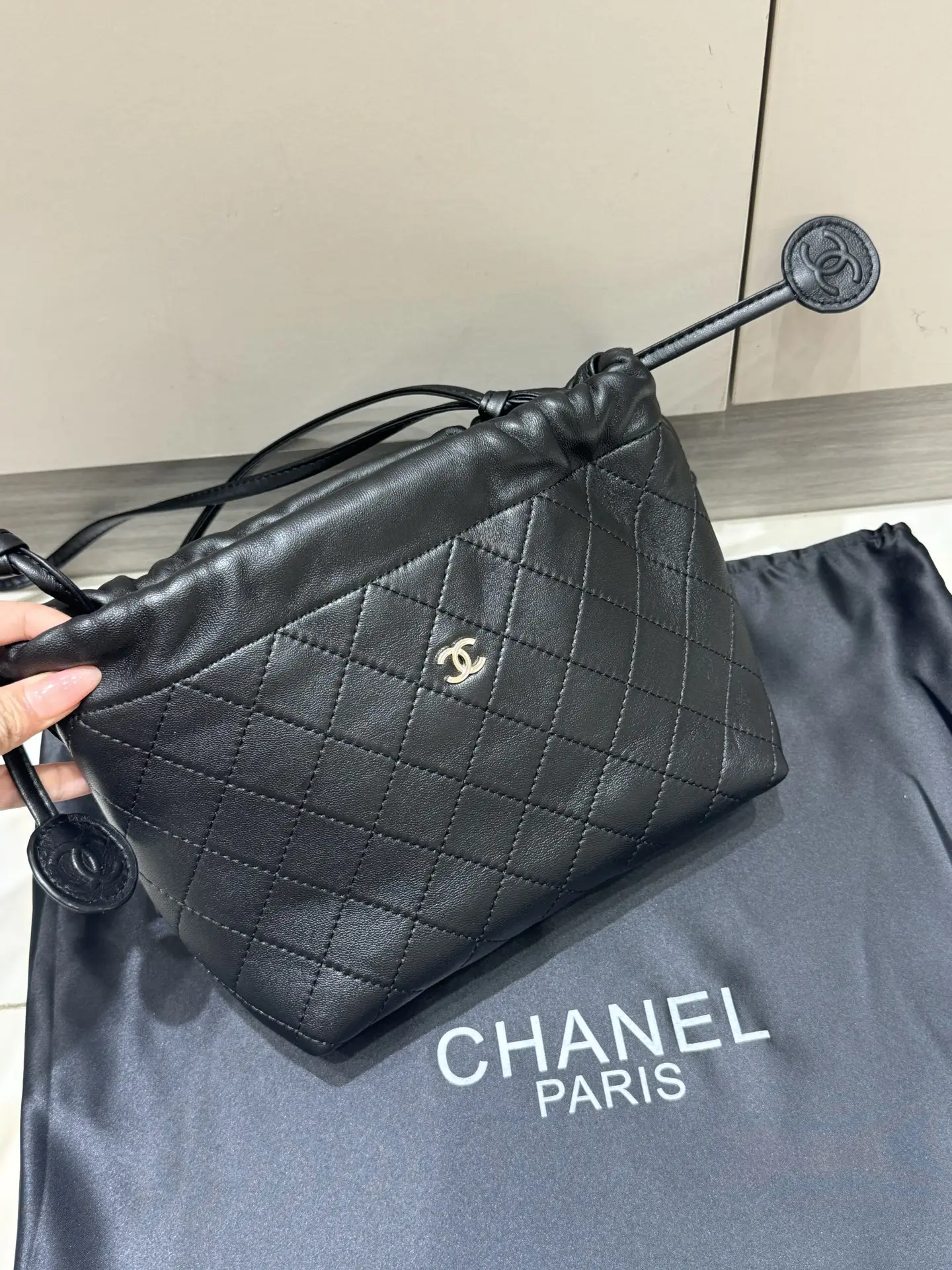 Chanel Drawstring Bucket Bag (Large) D38018040 — view 2