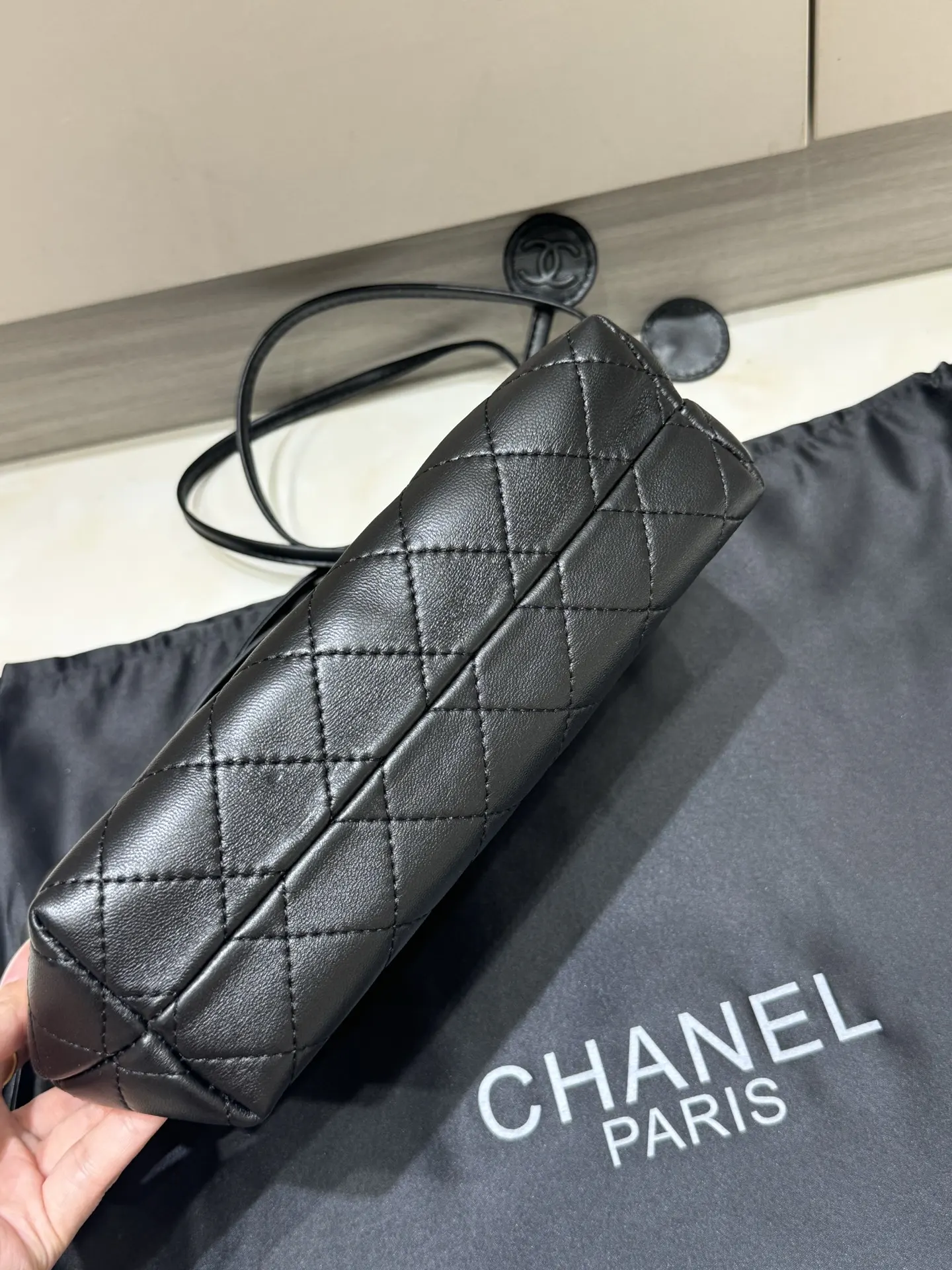 Chanel Drawstring Bucket Bag (Large) D38018040 — view 7