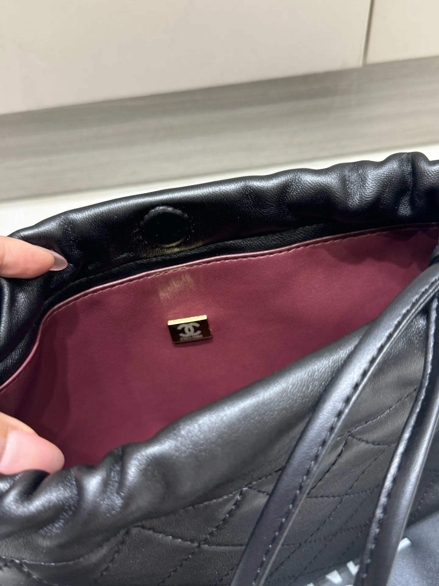 Chanel Drawstring Bucket Bag (Large) D38018040 — view 9