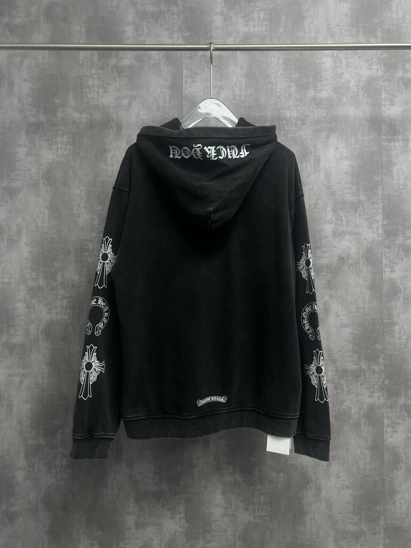 Logo-Print Washed Cotton Hoodie D21022748 — view 2