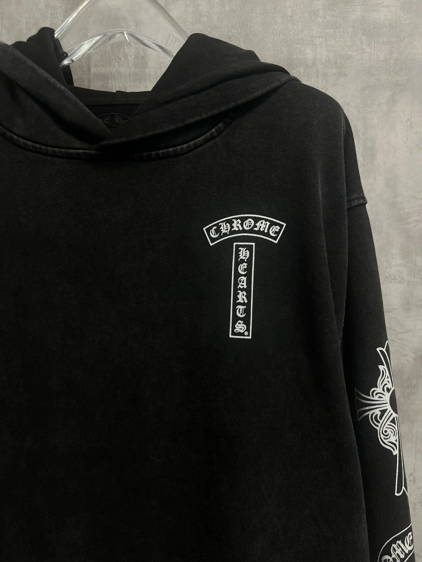 Logo-Print Washed Cotton Hoodie D21022748 — view 5
