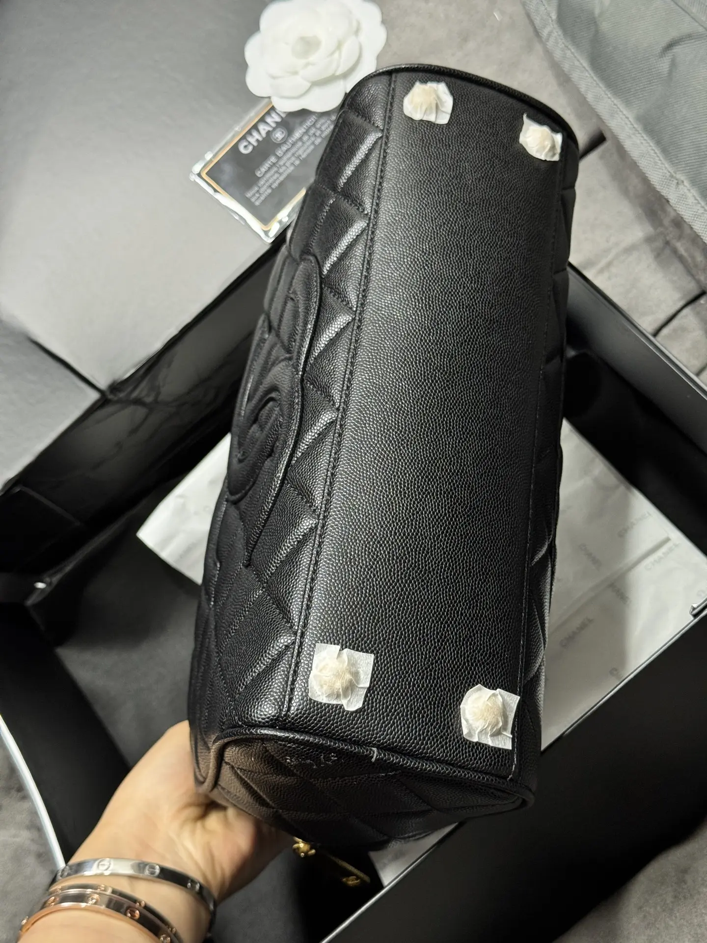 Chanel Quilted Caviar Leather Bowling Bag D41018452 — view 5