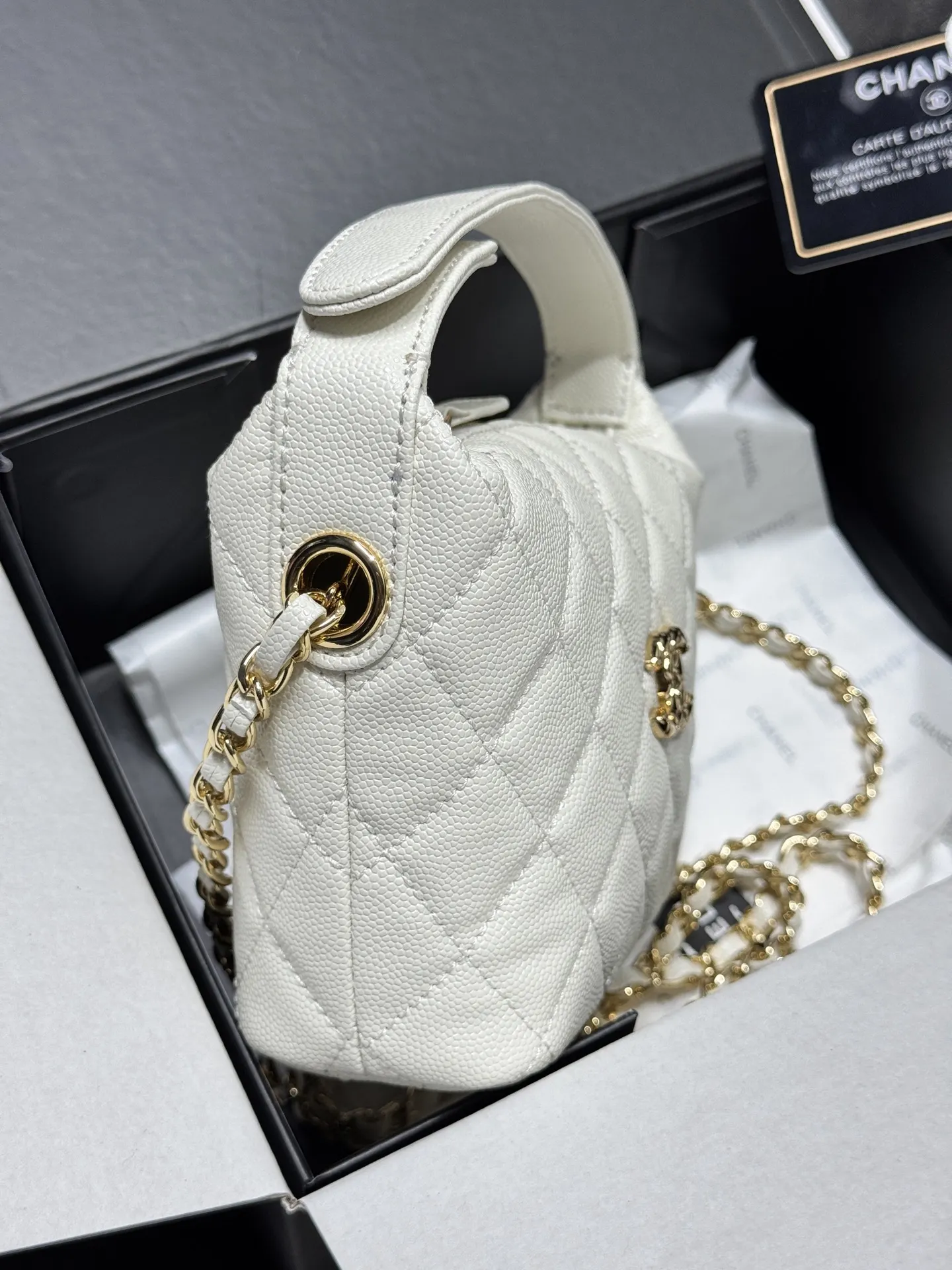 Quilted Caviar Leather Lunch Box Bag D42018451 — view 2